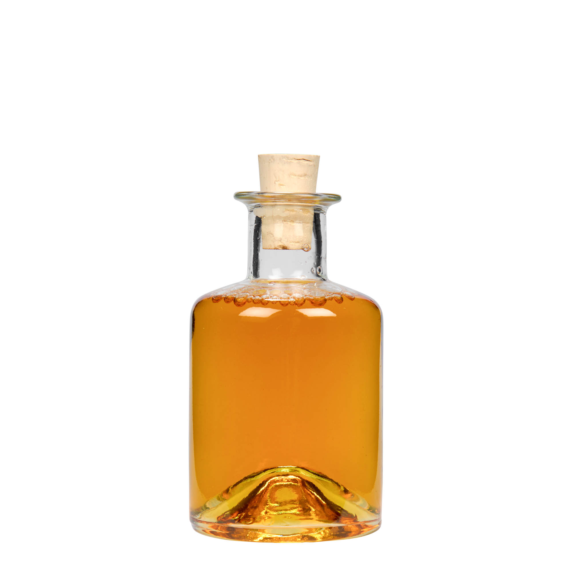 200 ml lasipullo apteekkarille, suuaukko: korkki