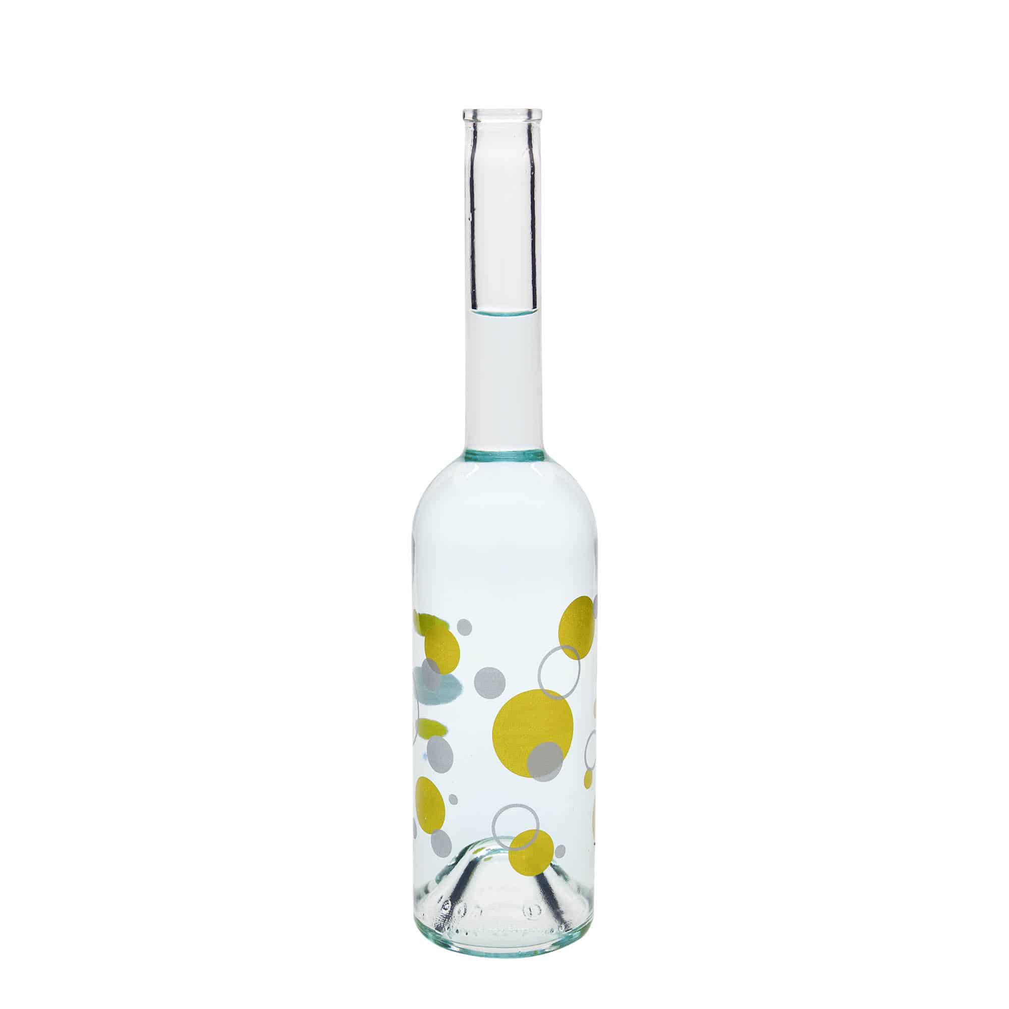 500 ml lasipullo 'Ooppera', kuvio: pisteet, suu: korkki