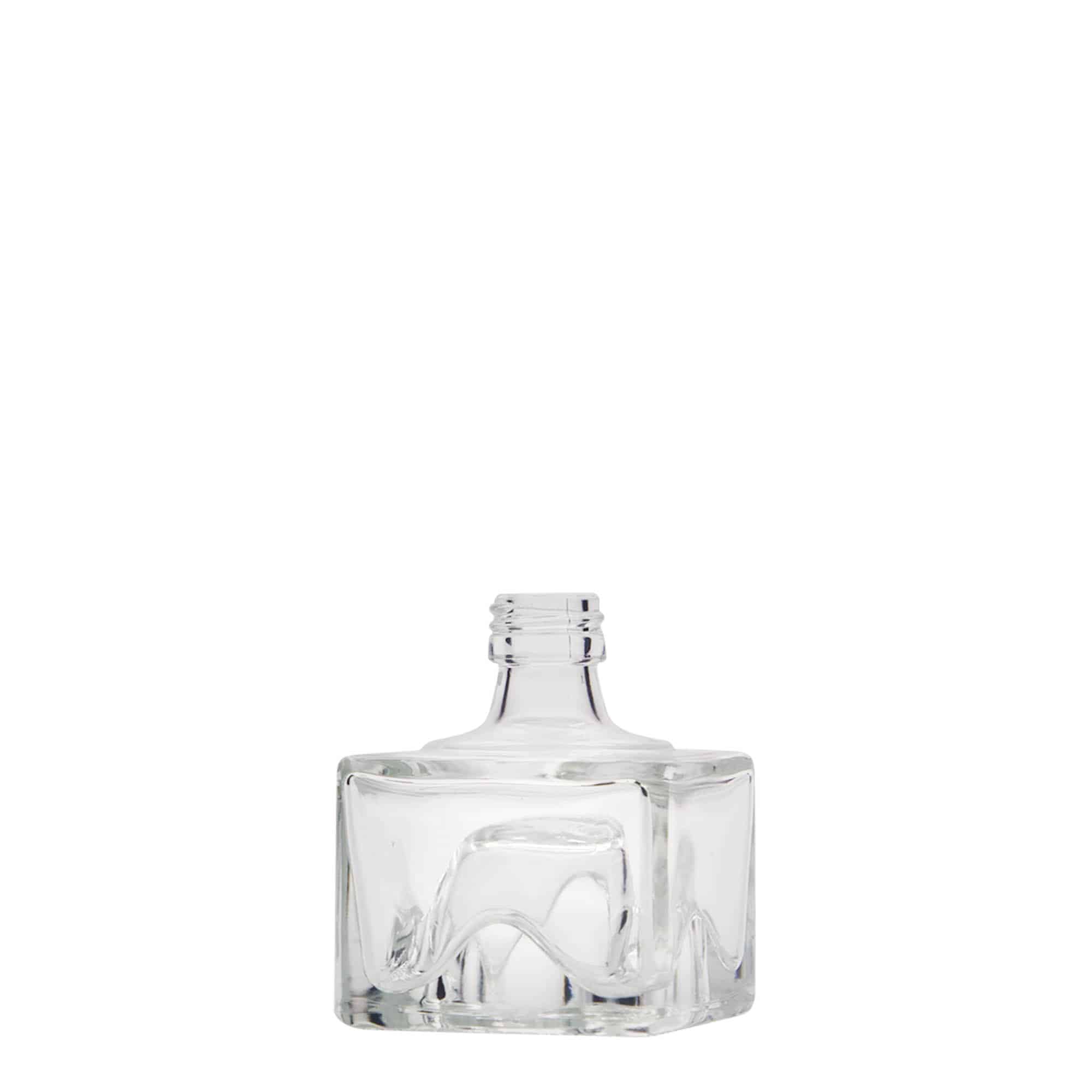 40 ml lasipullo 'Cocolores', neliömäinen, suuaukko: PP 18