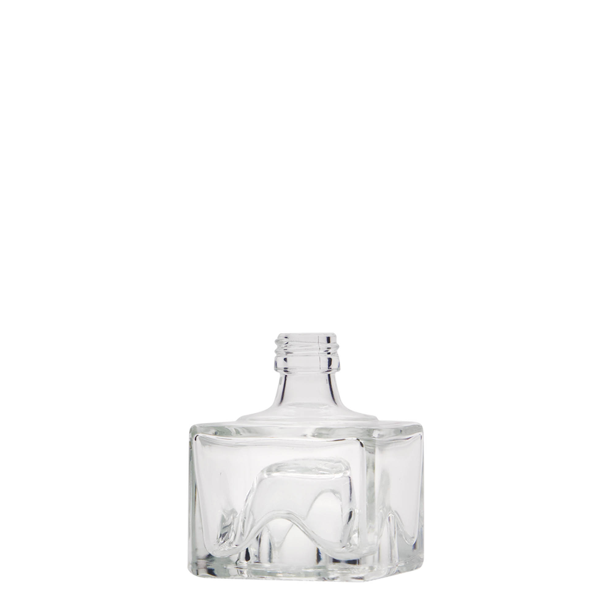 40 ml lasipullo 'Cocolores', neliömäinen, suuaukko: PP 18