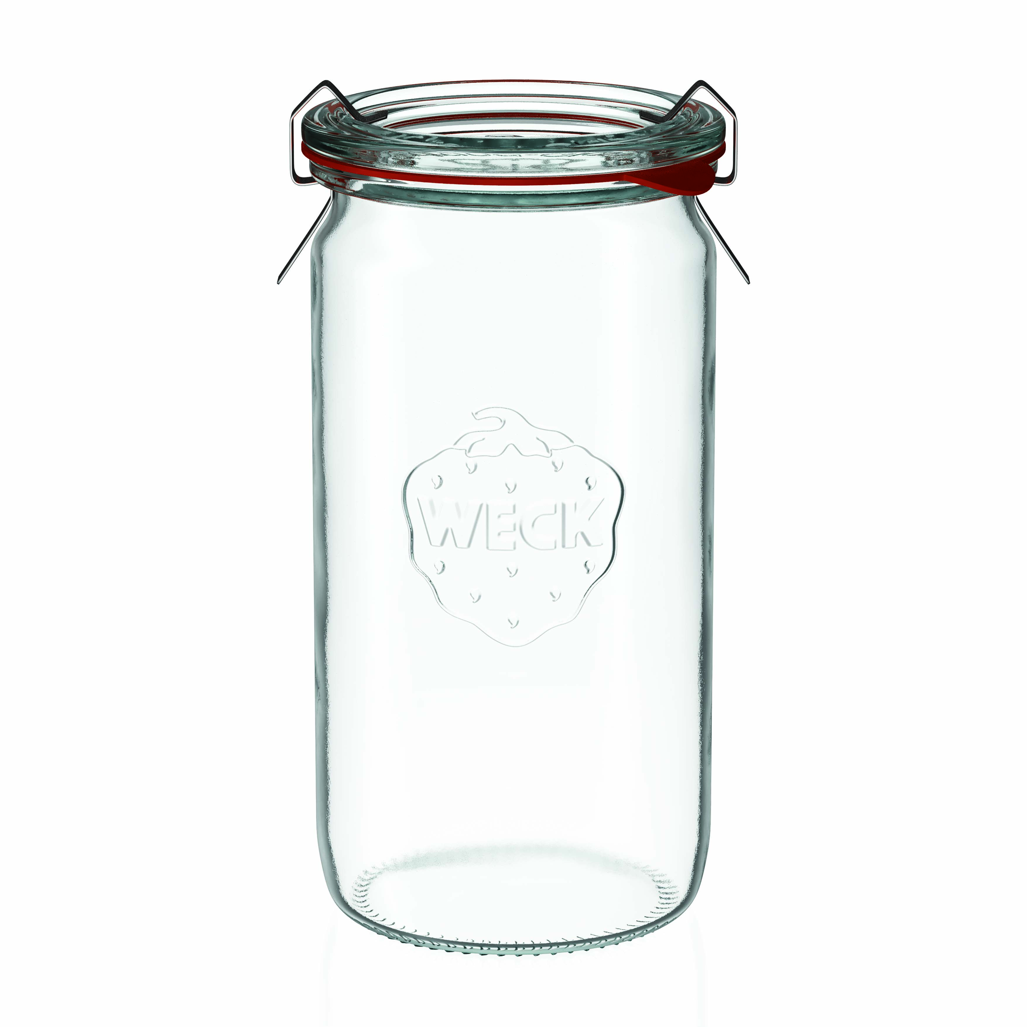 340 ml WECK-sylinterilasi, suuaukko: pyöreä reuna