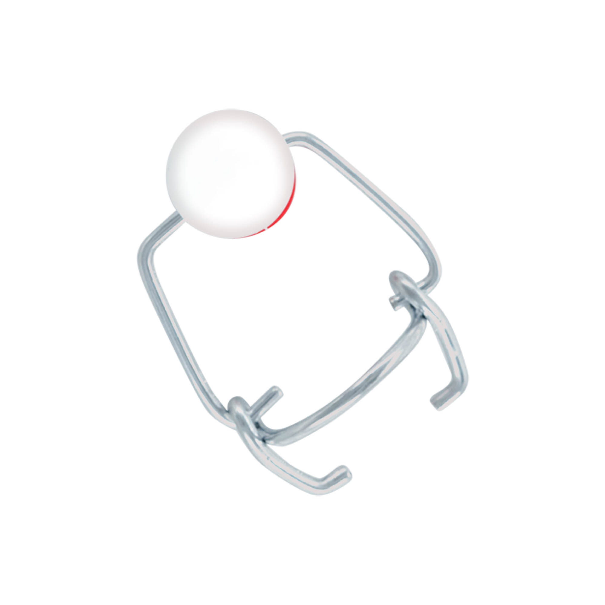 Mini-solmulukko, muovia, punavalkoinen