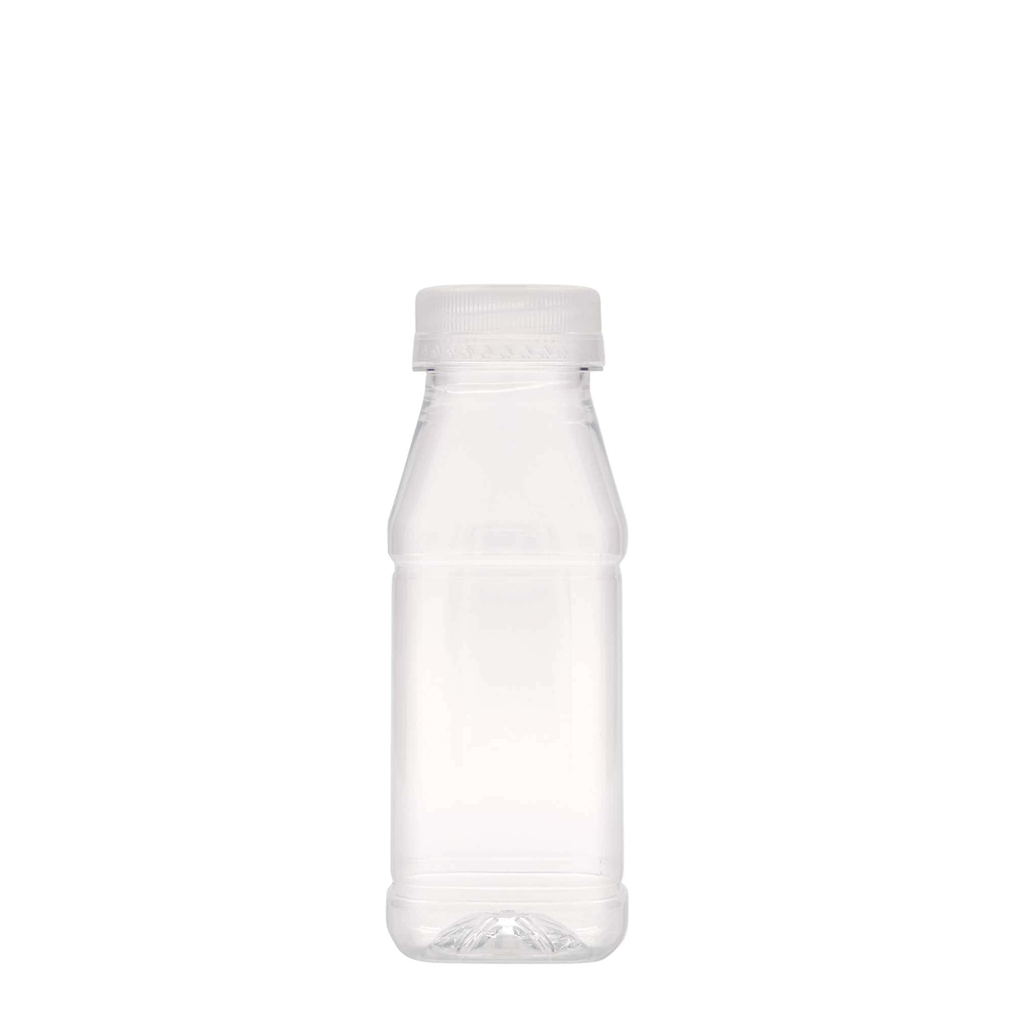 250 ml PET-pullo ”Milk and Juice Carré”, neliömäinen, muovia, suuaukko: 38 mm