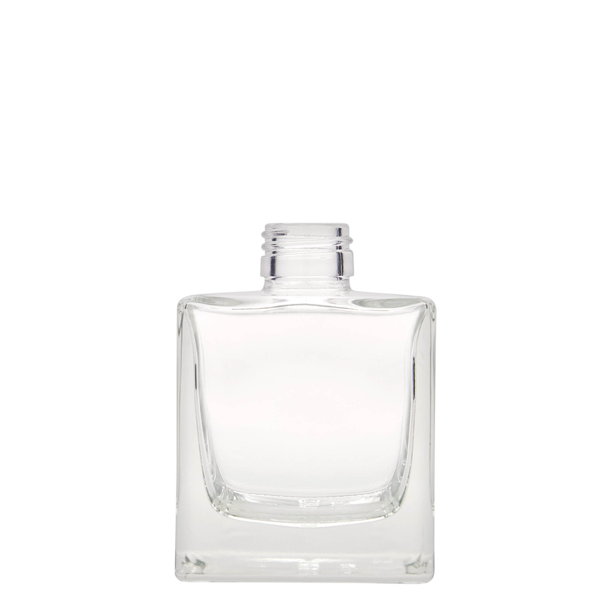 200 ml lasipullo ”Cube”, neliömäinen, suuaukko: PP 28
