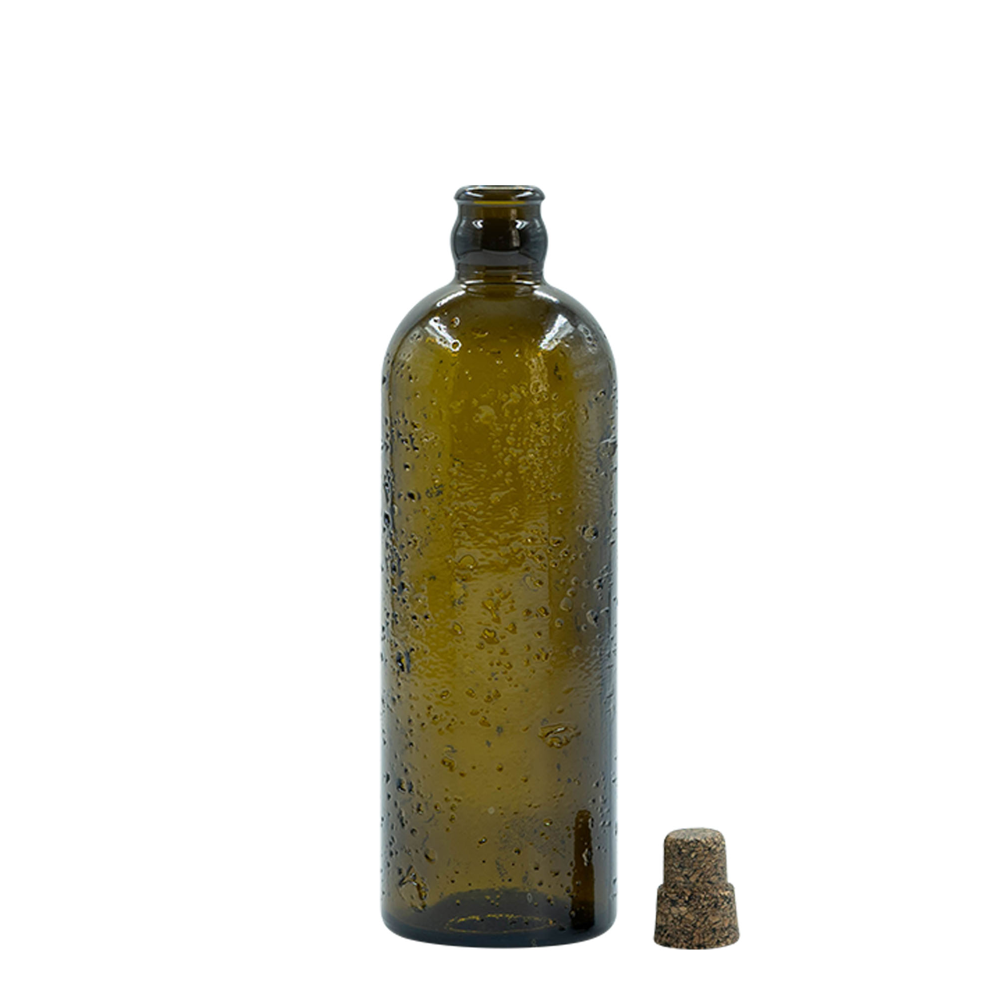 500 ml Wildly Crafted lasipullo 'Bobber Jr', ruskea, suuaukko: korkki