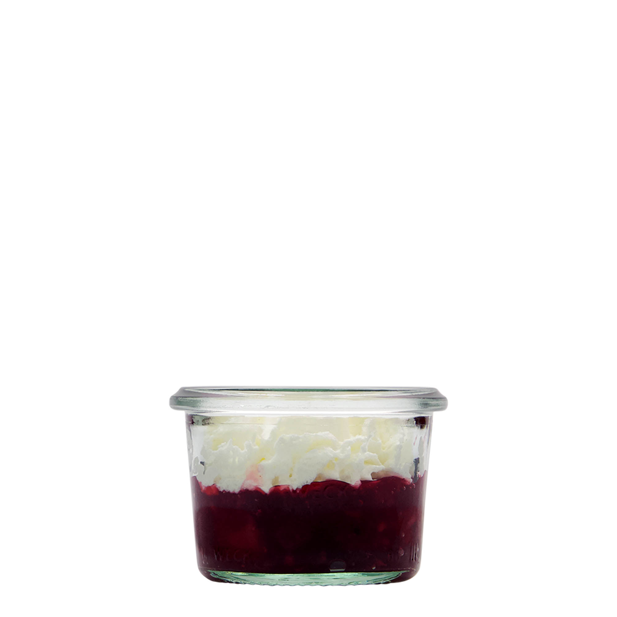 80 ml WECK-käännettävä lasi, suuaukon reuna: pyöreä reuna 80 ml WECK-käännettävä lasi, suuaukon reuna: pyöreä reuna