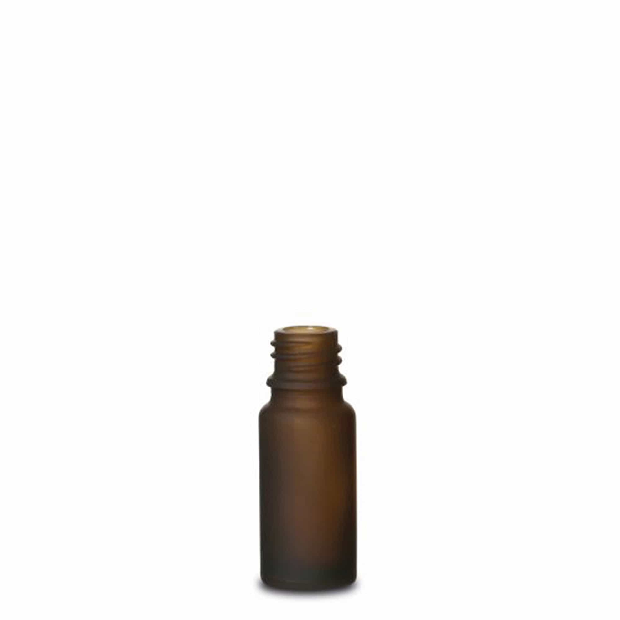 10ml lääkepullo, lasi, ruskea huurrettu, suu: DIN 18 10ml lääkepullo, lasi, ruskea huurrettu, suu: DIN 18