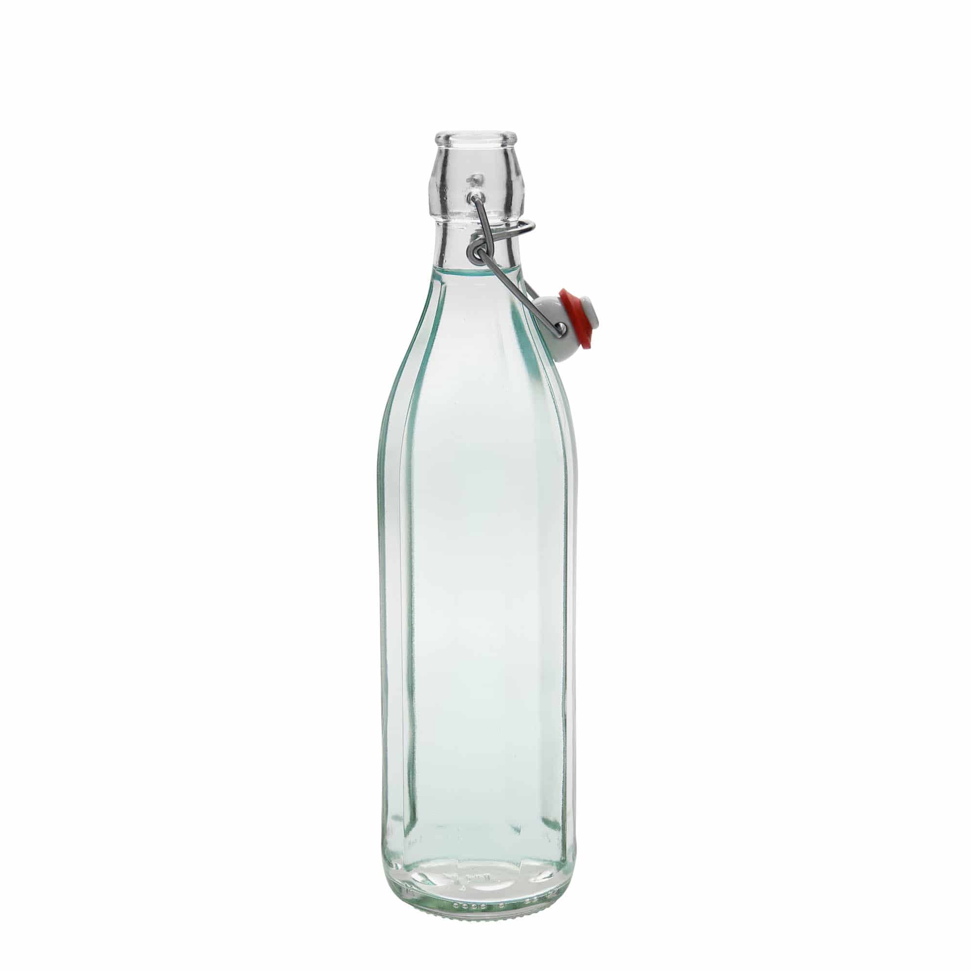 750 ml lasipullo 'Bravo', kymmenkulmainen, suuaukko: lukittava kannellinen 750 ml lasipullo 'Bravo', kymmenkulmainen, suuaukko: lukittava kannellinen