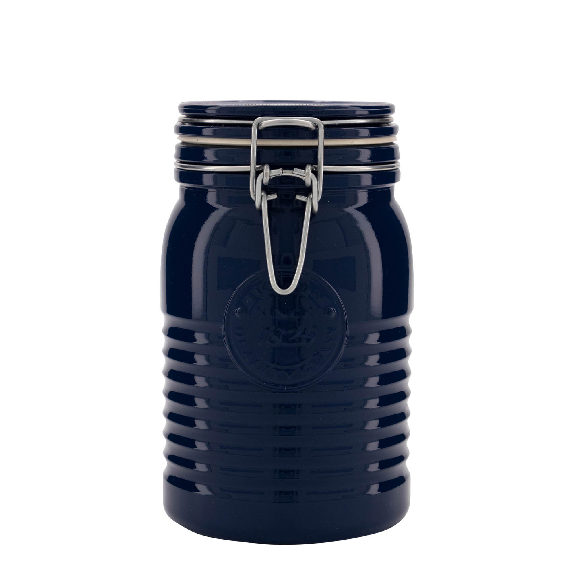 1 000 ml langallinen lasipurkki 'Officina 1825', sininen, suuaukko: langallinen suljin