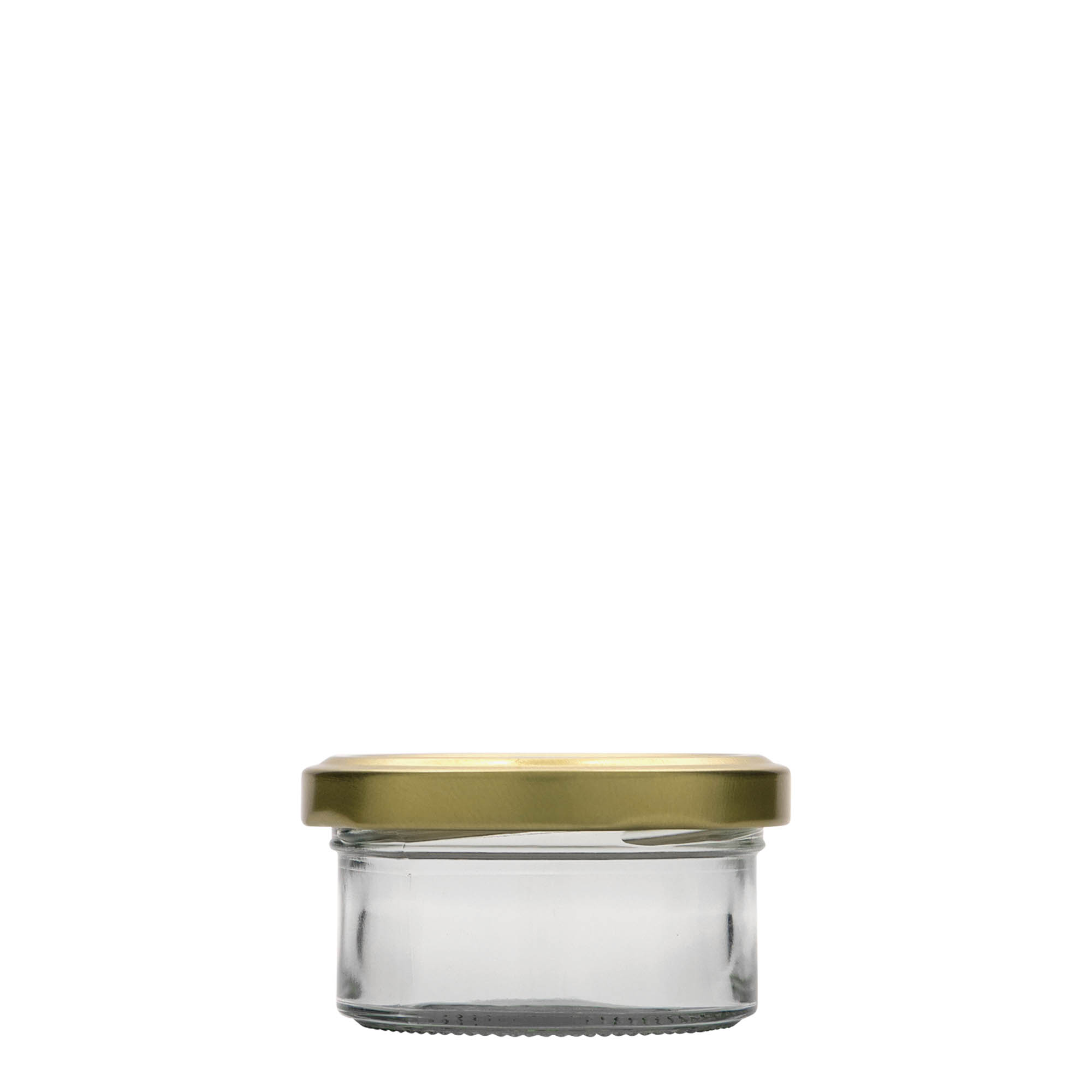 70 ml litteä kaatolasipurkki, suuaukko: Twist-Off (TO 66)