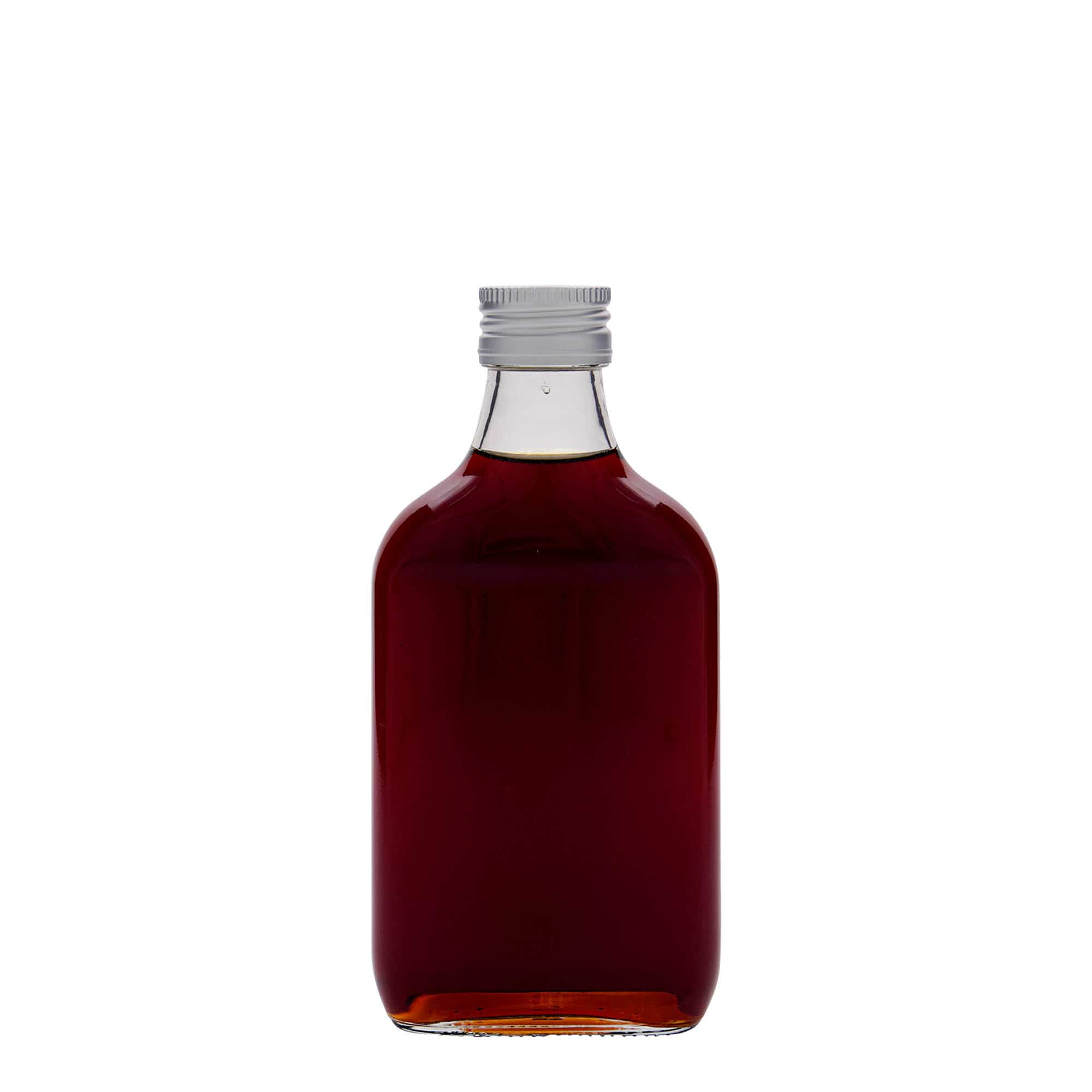 200 ml taskumatti, nelikulm., lasi, suu: PP 28