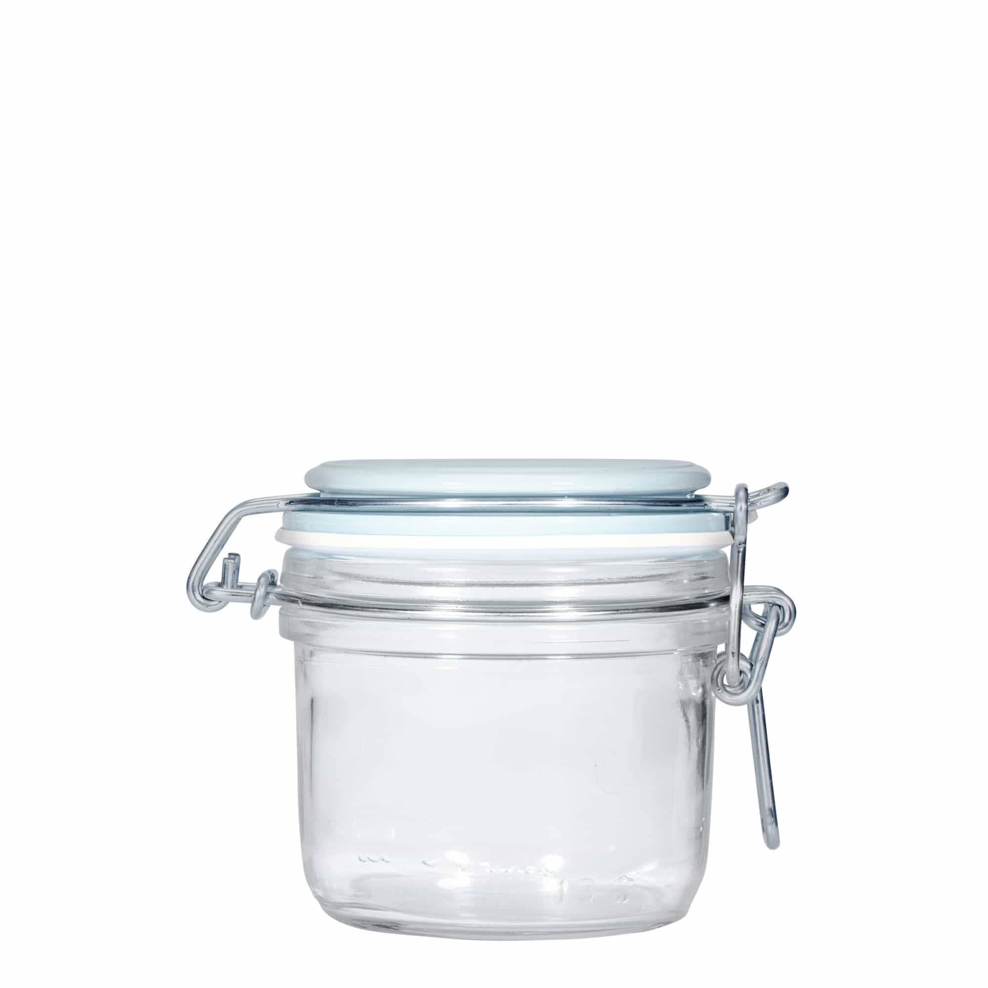 200 ml langallinen lasipurkki 'Fido', sininen, suuaukko: langallinen suljin