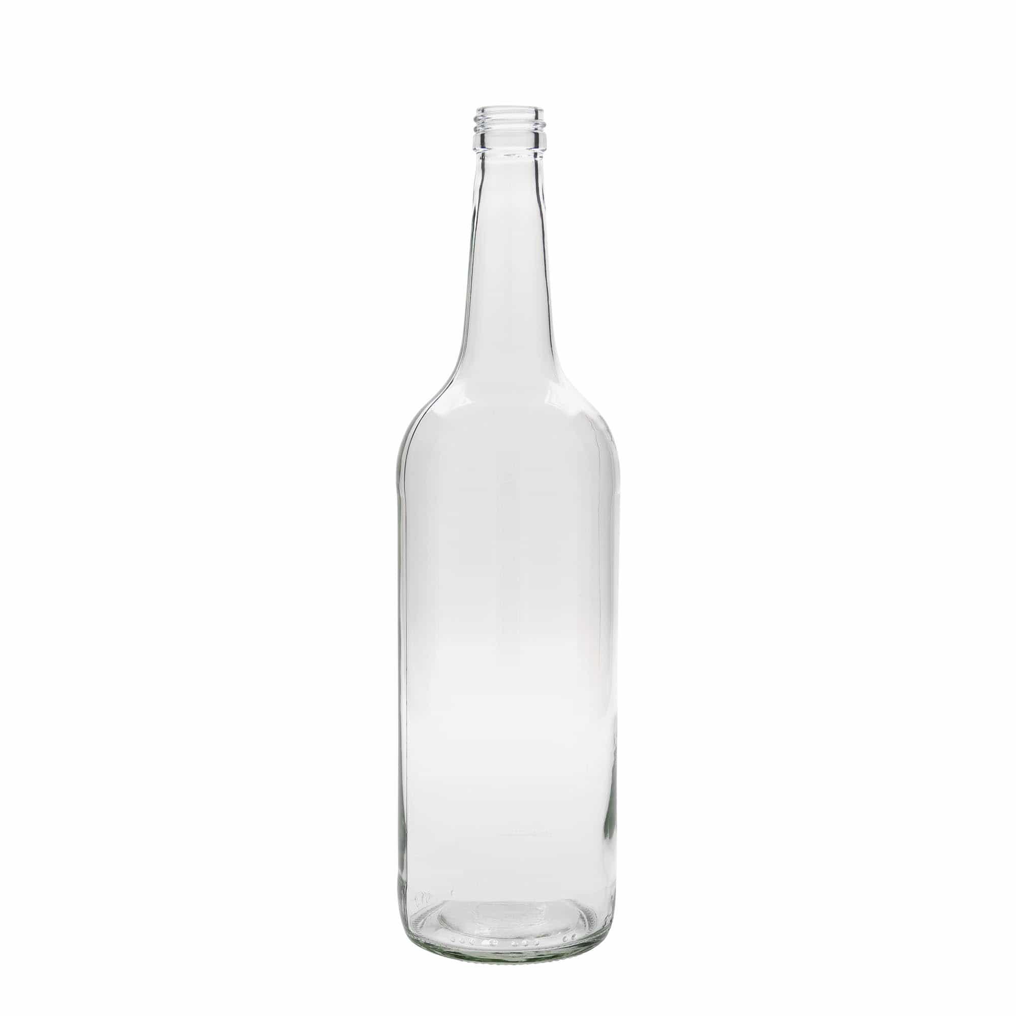 1000 ml lasipullo suorakaul., suu: PP 28 1000 ml lasipullo suorakaul., suu: PP 28