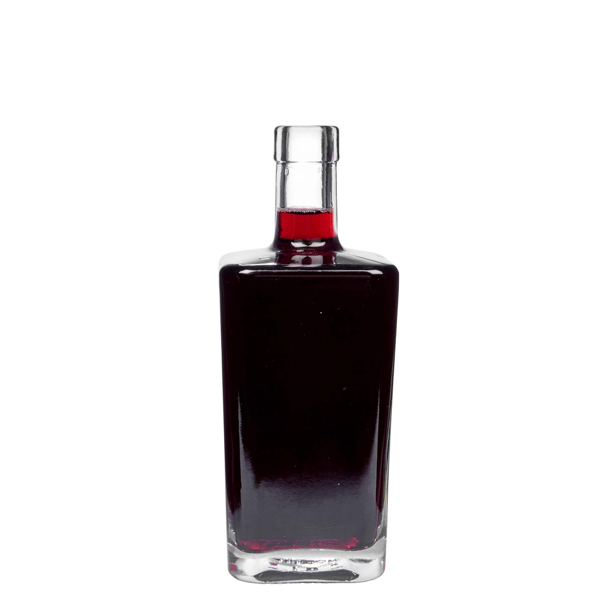 500 ml lasipullo 'Noel', neliö, suu: korkki