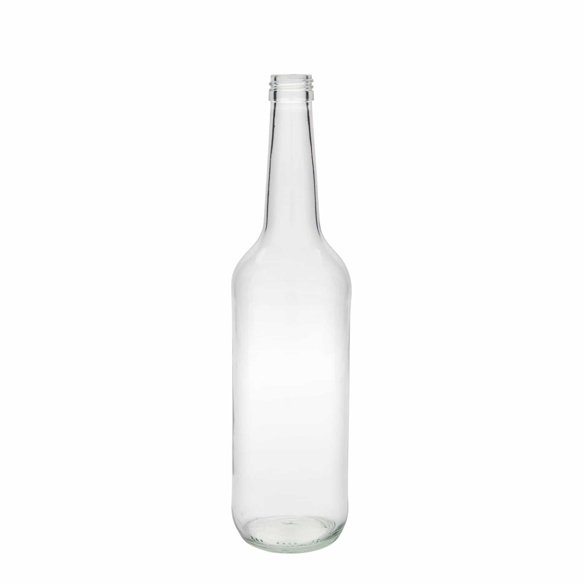 700 ml lasipullo suorakauluksella, suuaukko: PP 28