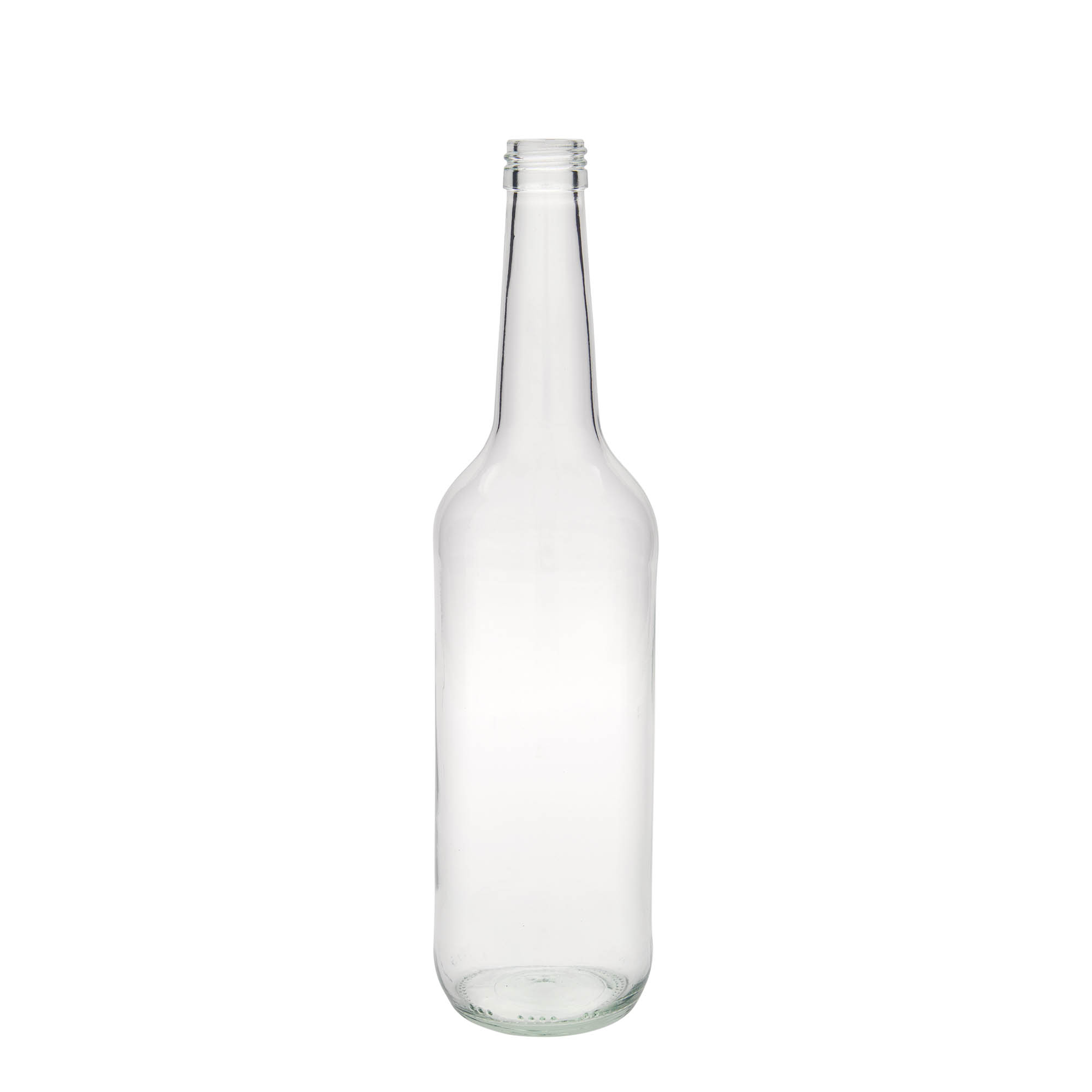 700 ml lasipullo suorakauluksella, suuaukko: PP 28