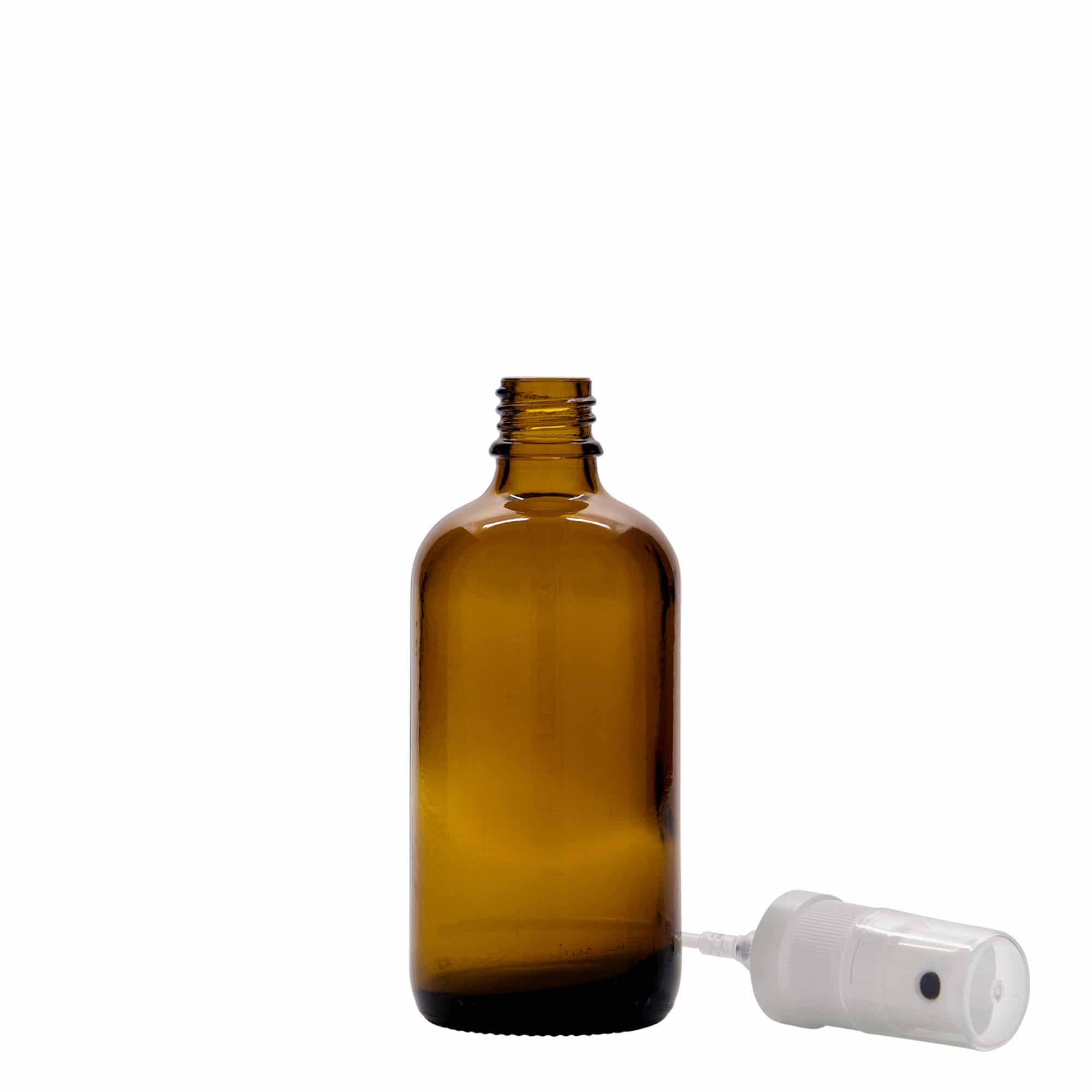 100 ml suihkepullo lääke, lasia, ruskea, suuaukko: DIN 18