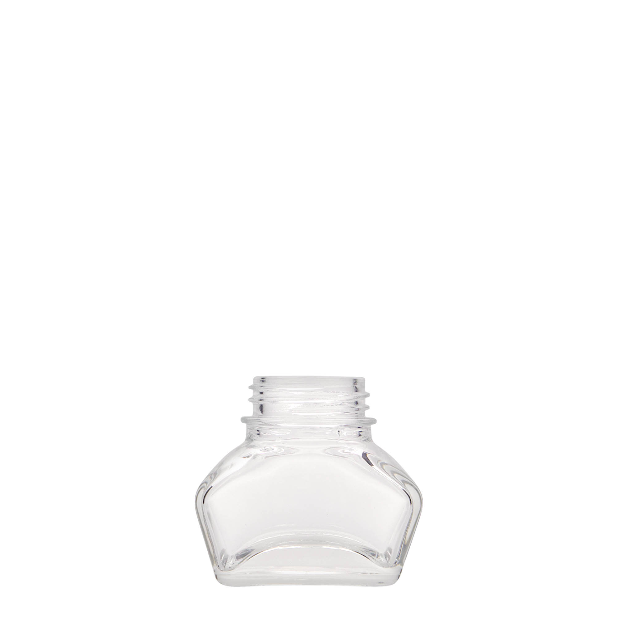 30 ml mustepullo, suorakulmainen, suuaukko: ruuvikorkki 30 ml mustepullo, suorakulmainen, suuaukko: ruuvikorkki