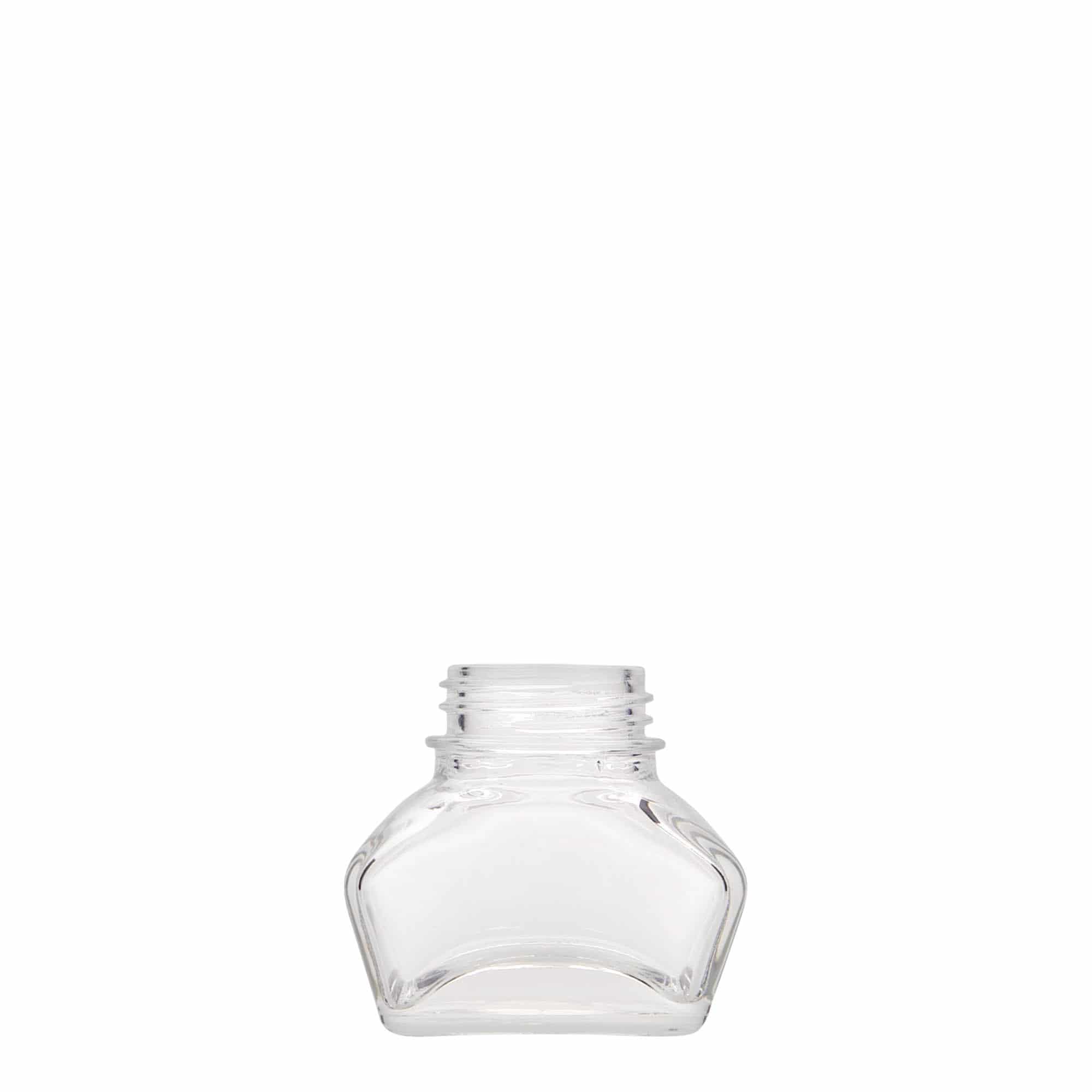 30 ml mustepullo, suorakulmainen, suuaukko: ruuvikorkki