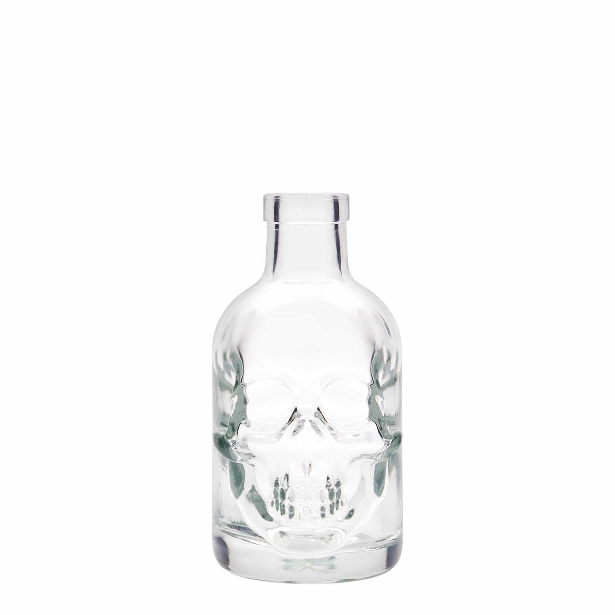200 ml lasipullo 'Pääkallo', suu: korkki 200 ml lasipullo 'Pääkallo', suu: korkki