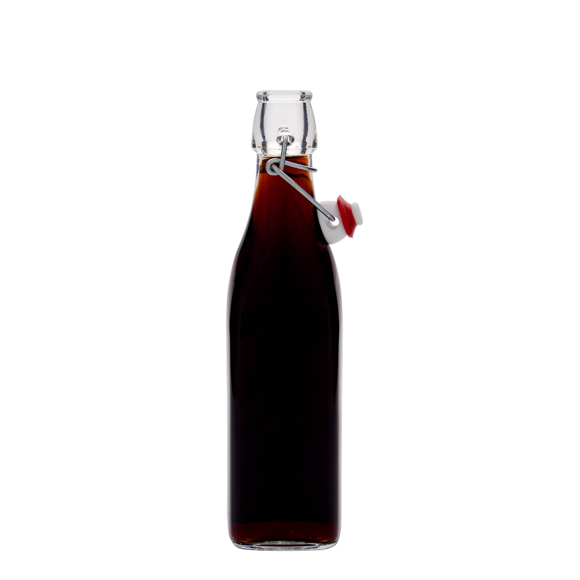 500 ml lasipullo 'Swing, nelikulmainen, suuaukko: lukkolukko'