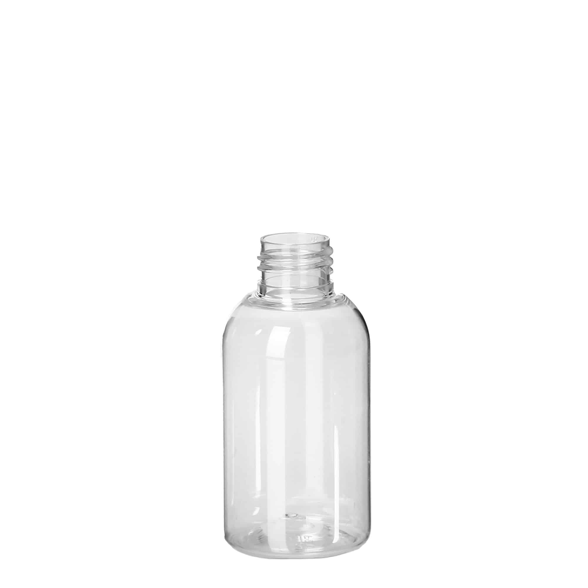 100 ml PET-pullo ”Boston”, muovia, suuaukko: 24/410