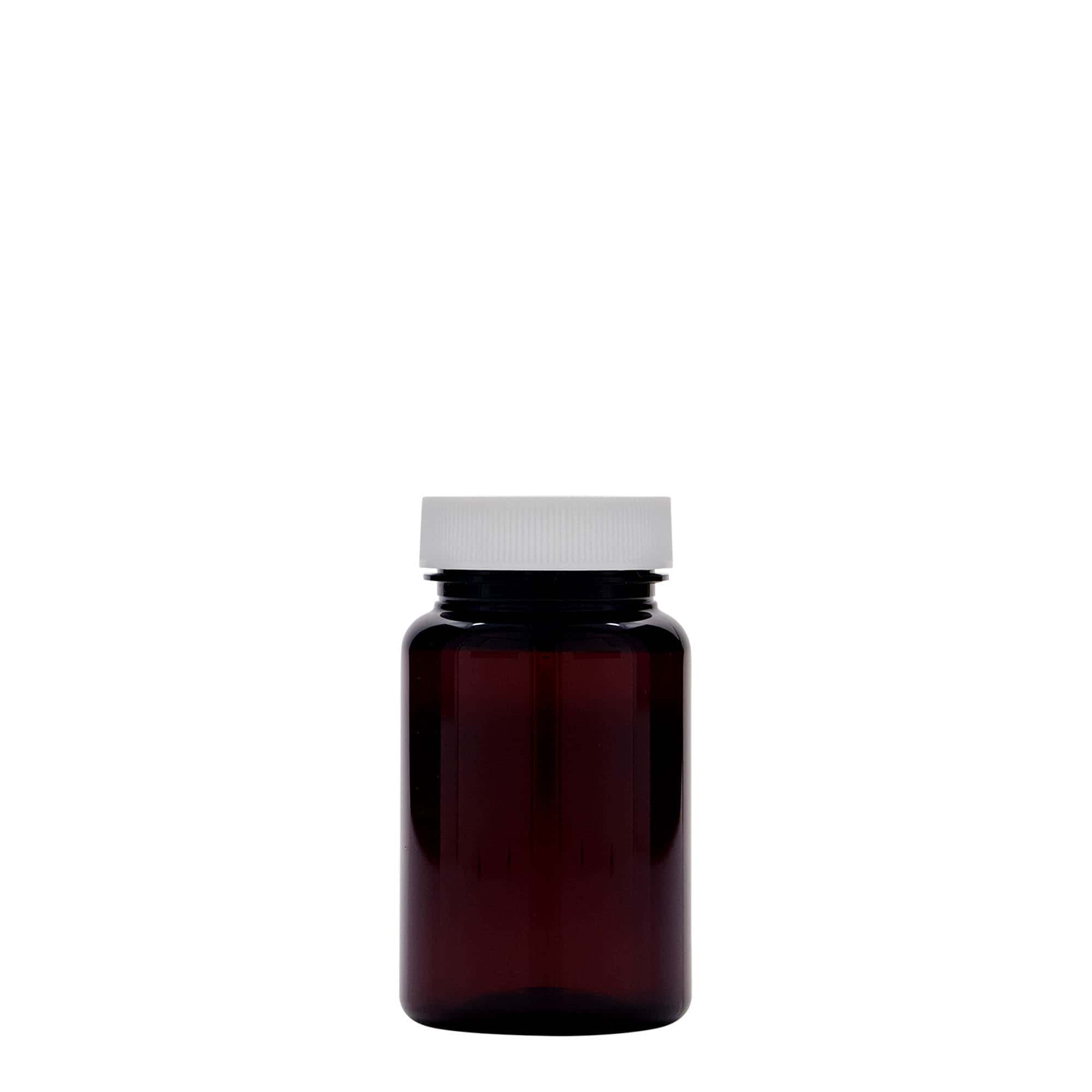 75 ml PET-pakkaus, muovi, ruskea, suuaukko: 38/400
