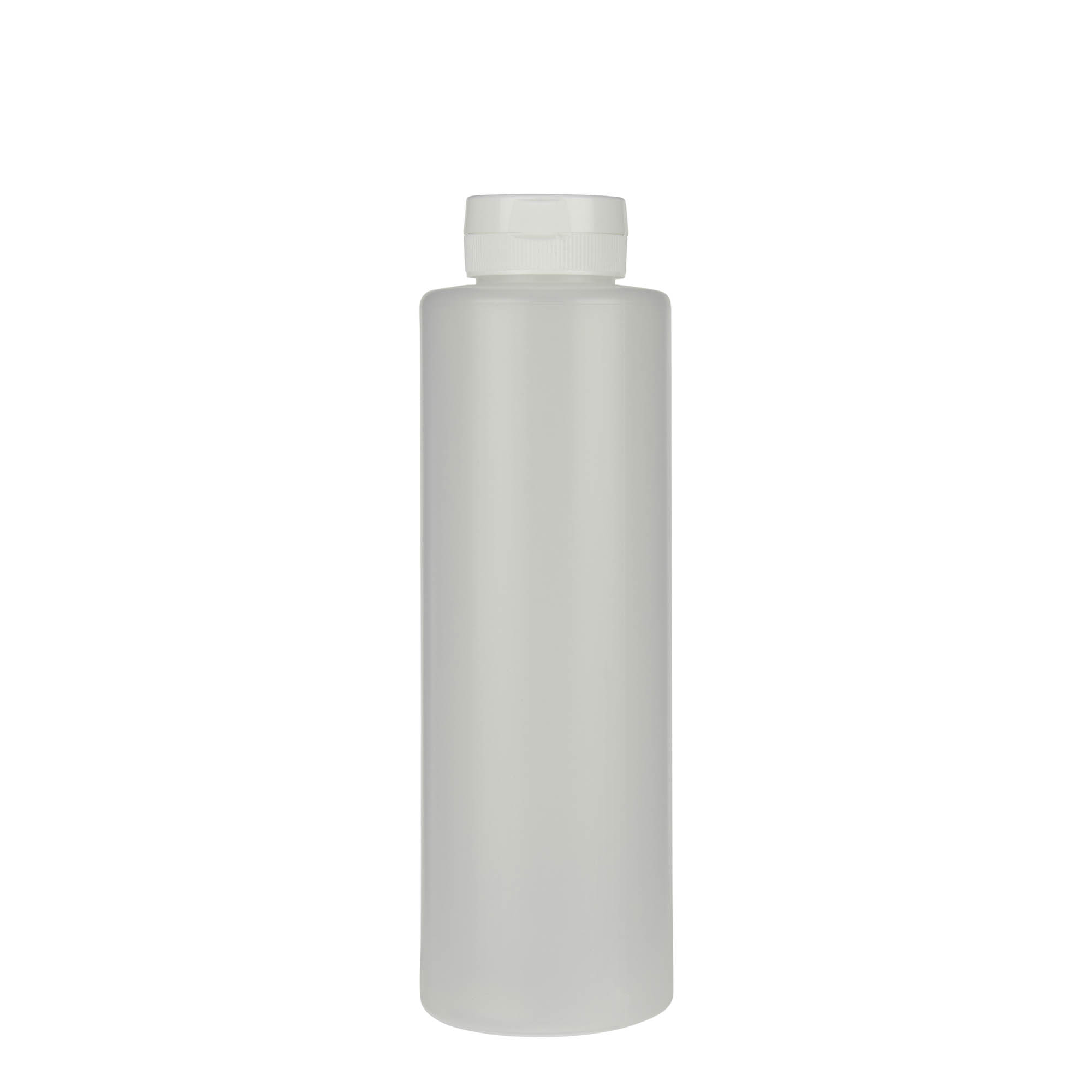 500 ml kastikepullo, LDPE-muovi, luonnollinen, suuaukon koko: 38/400