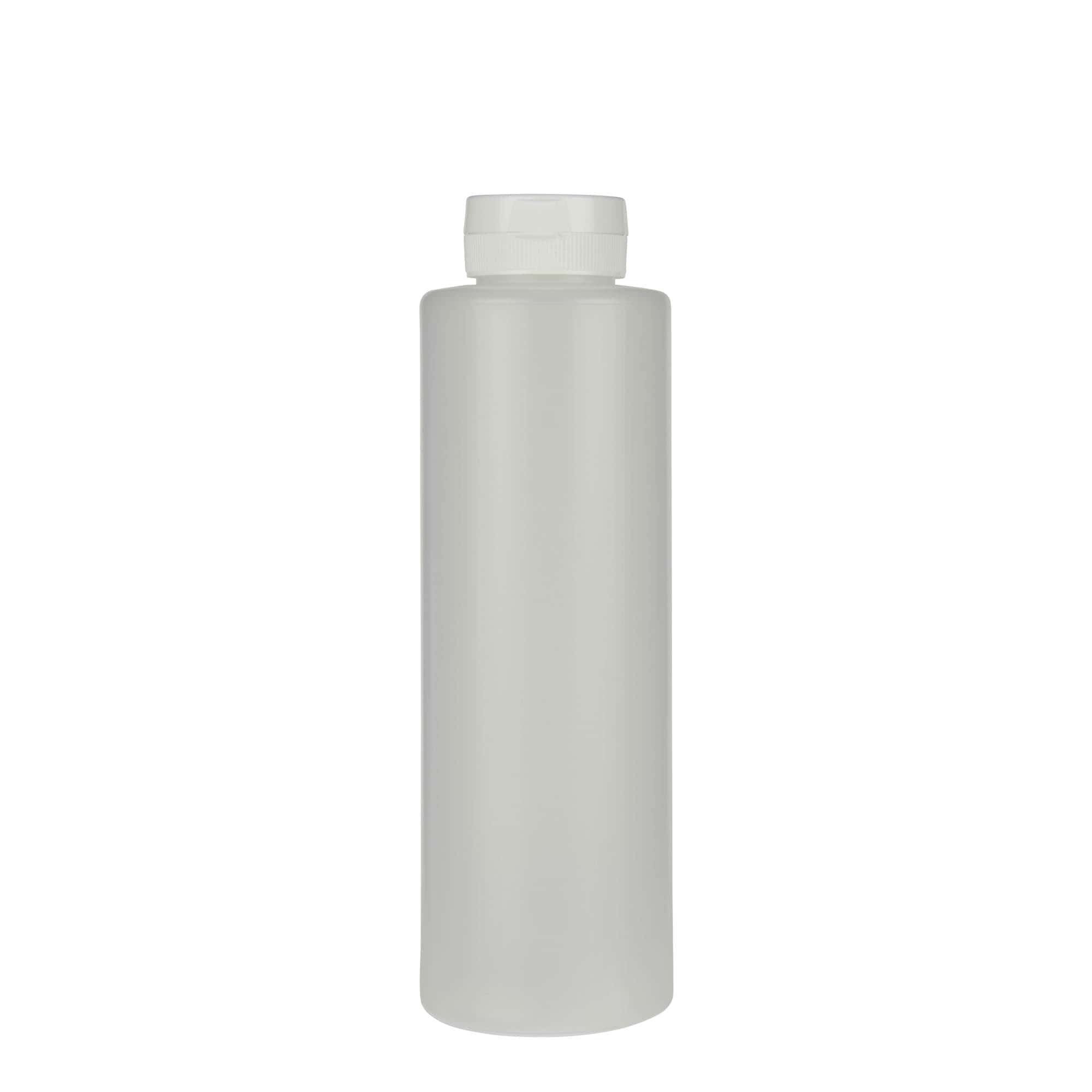 500 ml kastikepullo, LDPE-muovi, luonnollinen, suuaukon koko: 38/400