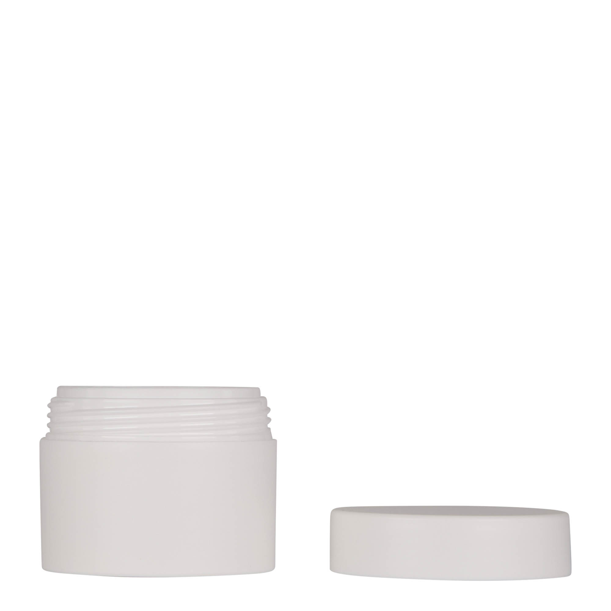 50 ml muovipurkki 'Antonella', PP, valkoinen, suuaukko: ruuvikorkki