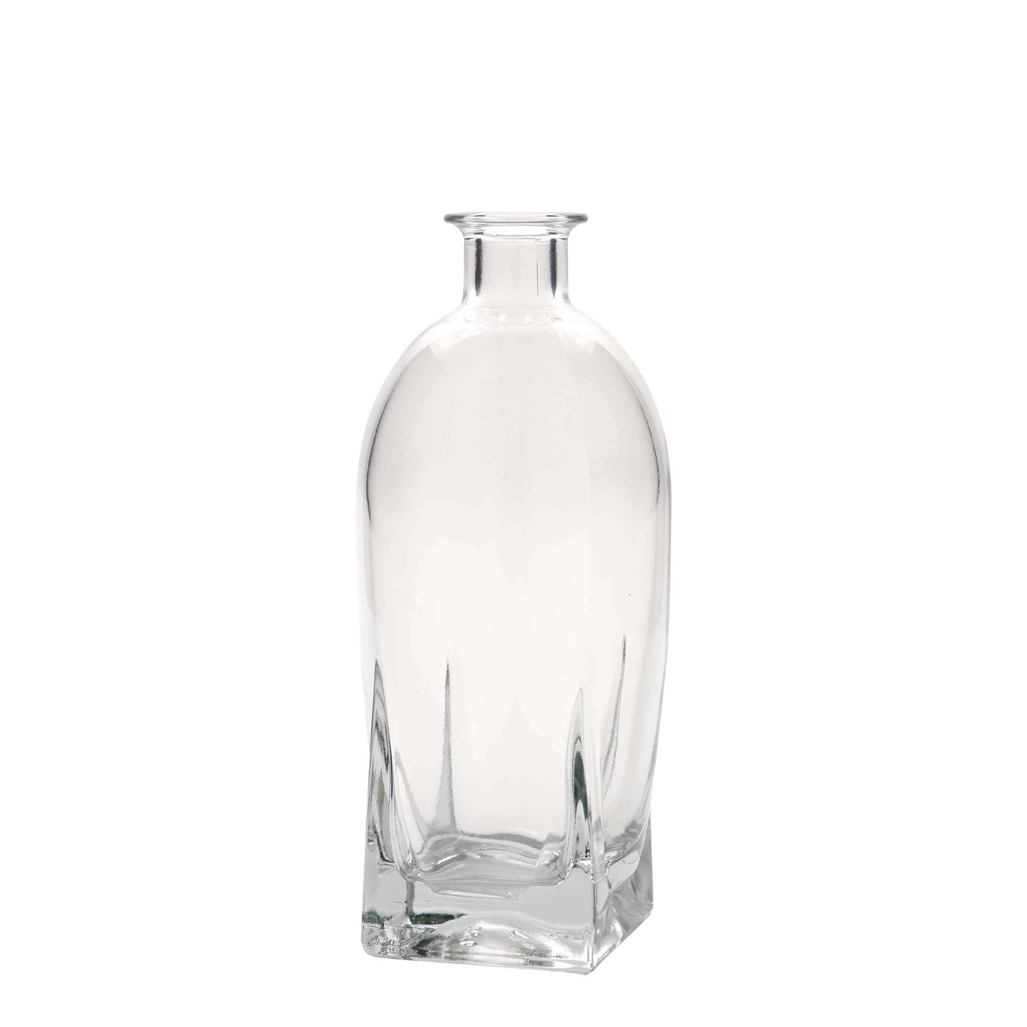 500 ml lasipullo 'Zino', nelikulmainen, suuaukko: korkki