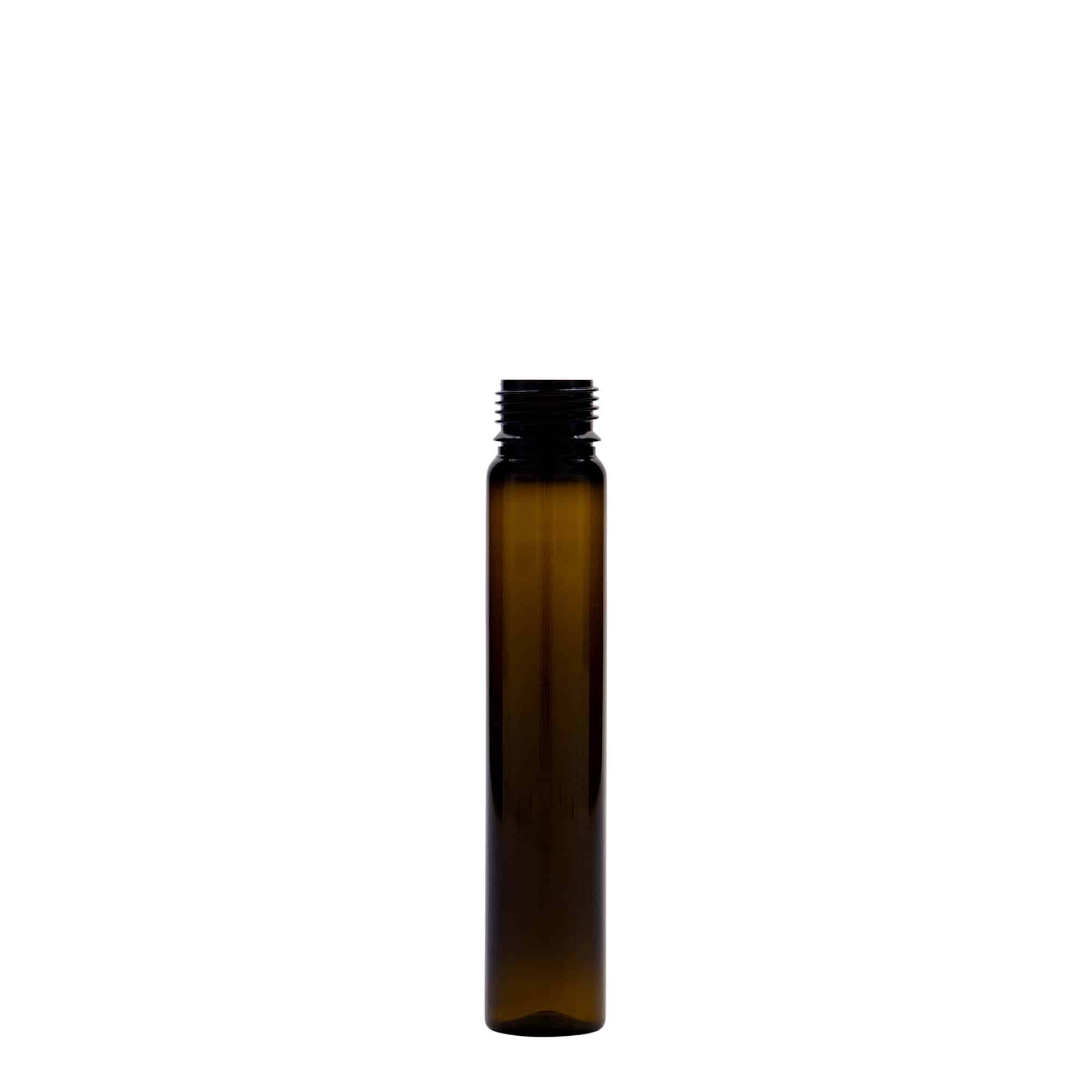 25 ml PET-putkilo, muovi, ruskea, suu: Kierrekorkki 25 ml PET-putkilo, muovi, ruskea, suu: Kierrekorkki
