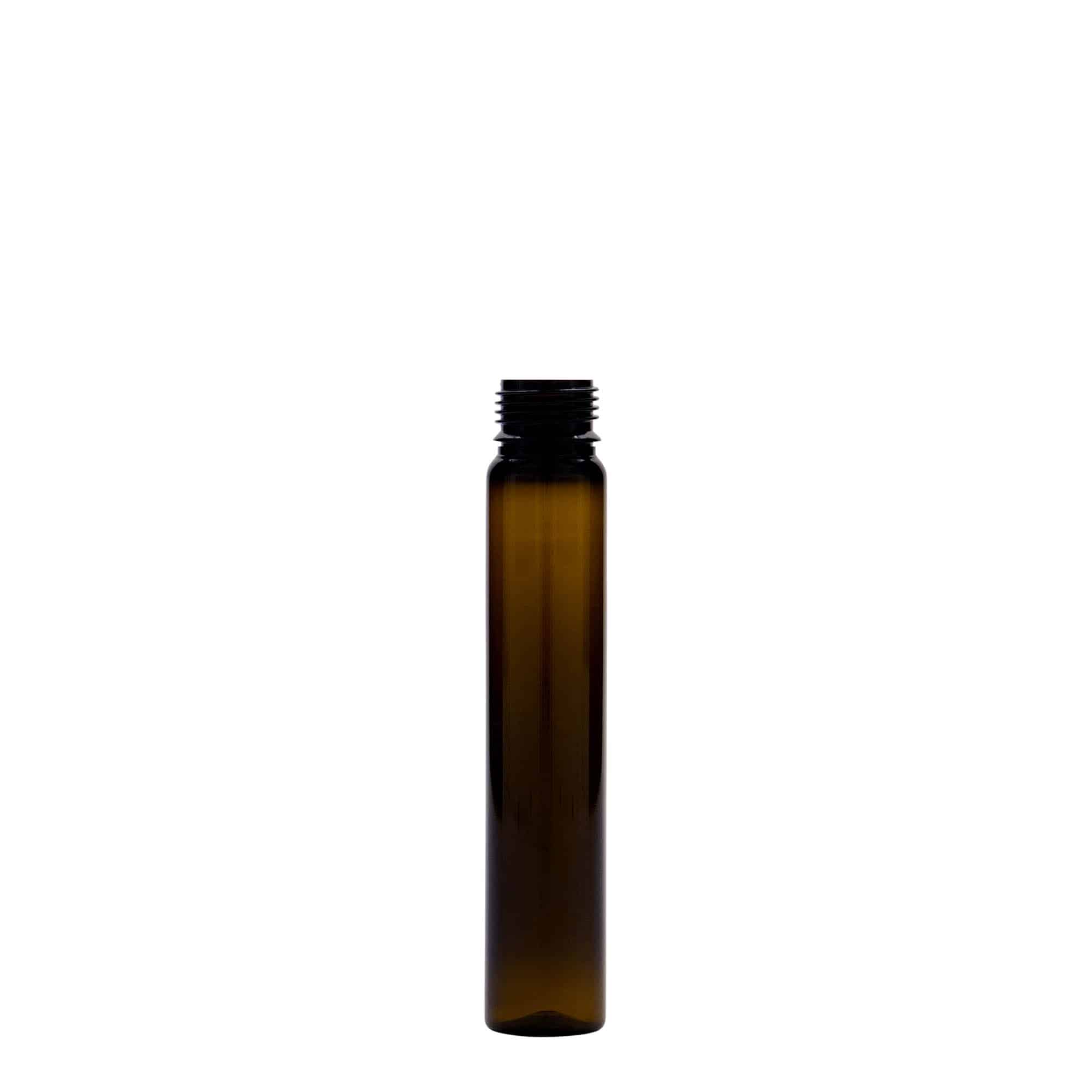 25 ml PET-putki, muovi, ruskea, suuaukko: ruuvikorkki