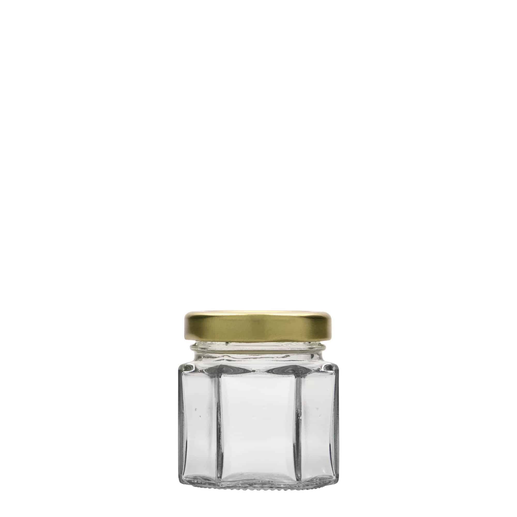 47 ml kuusikulmainen lasi, suuaukko: Twist-off (TO 43)