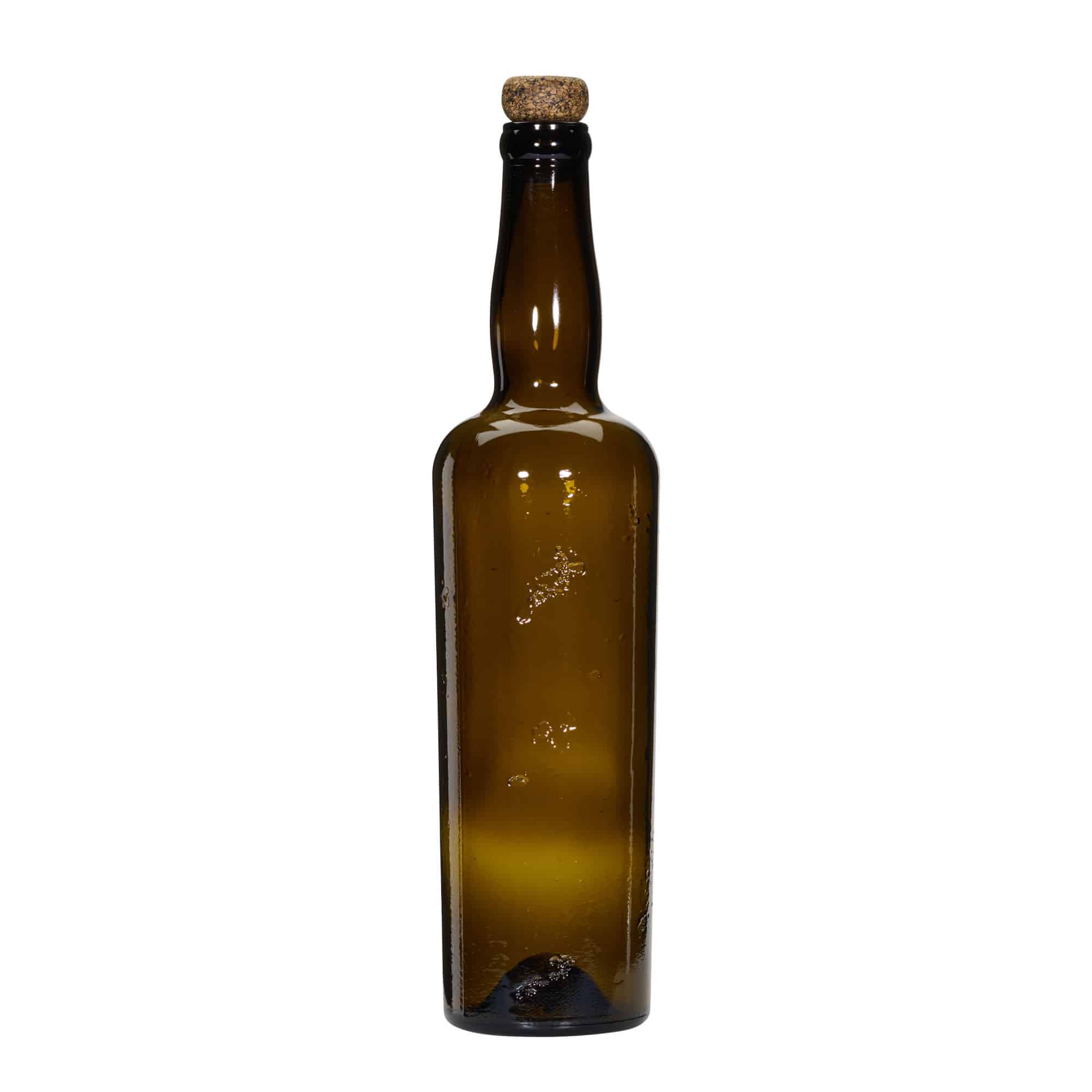750 ml Wildly Crafted lasipullo 'Siroco', ruskea, suuaukko: korkki