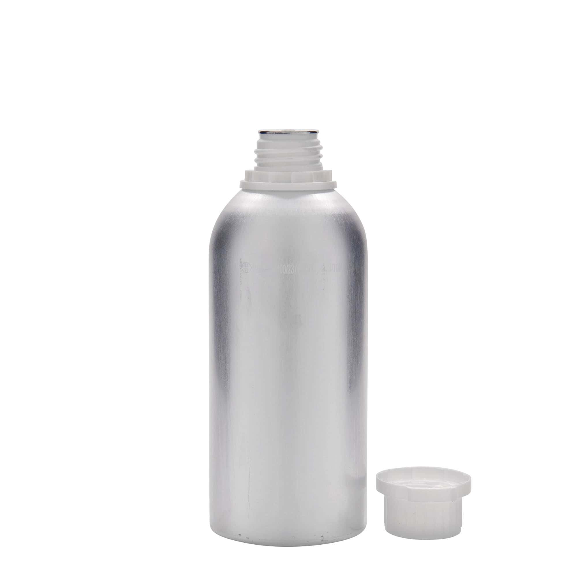 625 ml alumiinipullo, metalli, hopea, suuaukko: DIN 32