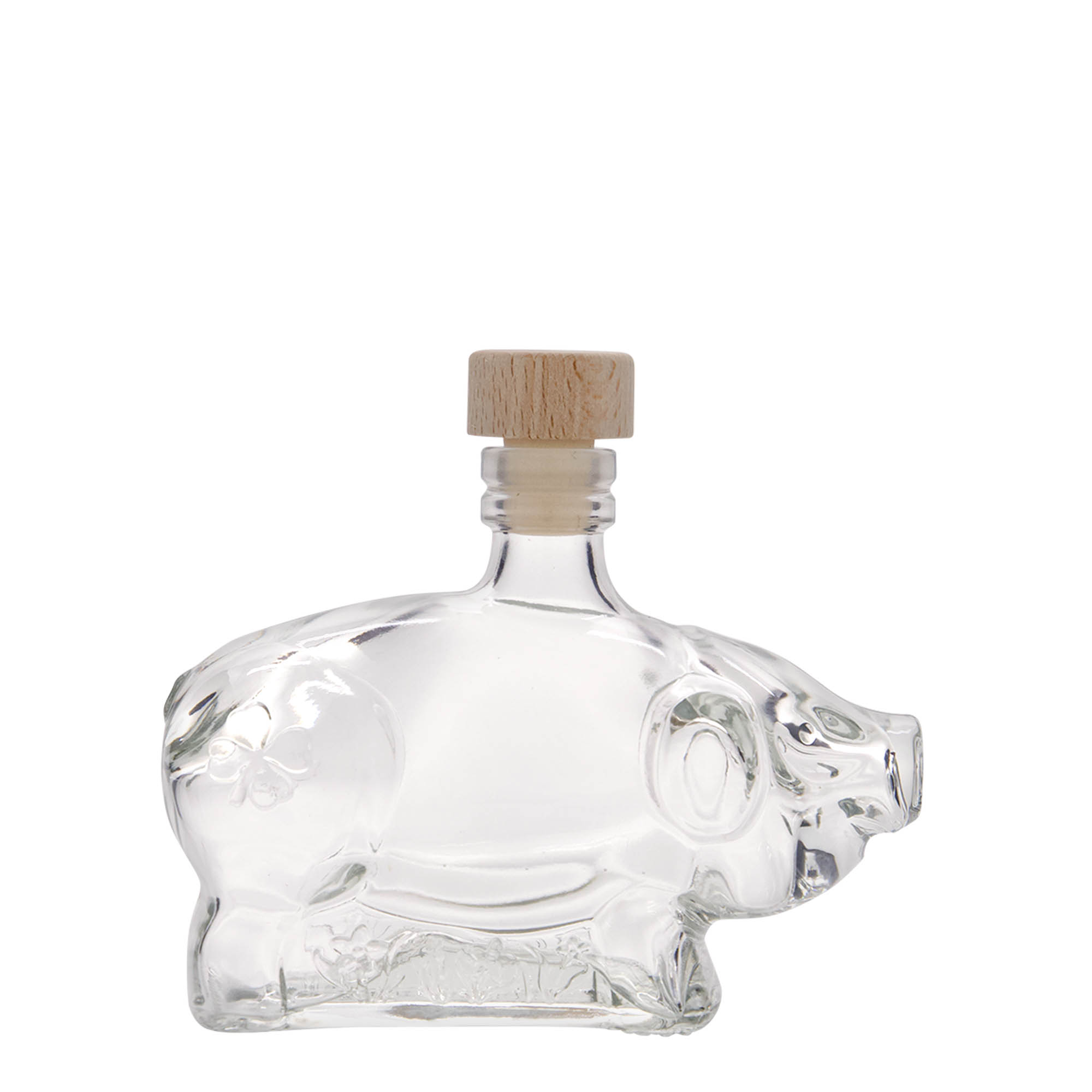 200 ml lasipullo 'Onnenpossu', suuaukko: korkki