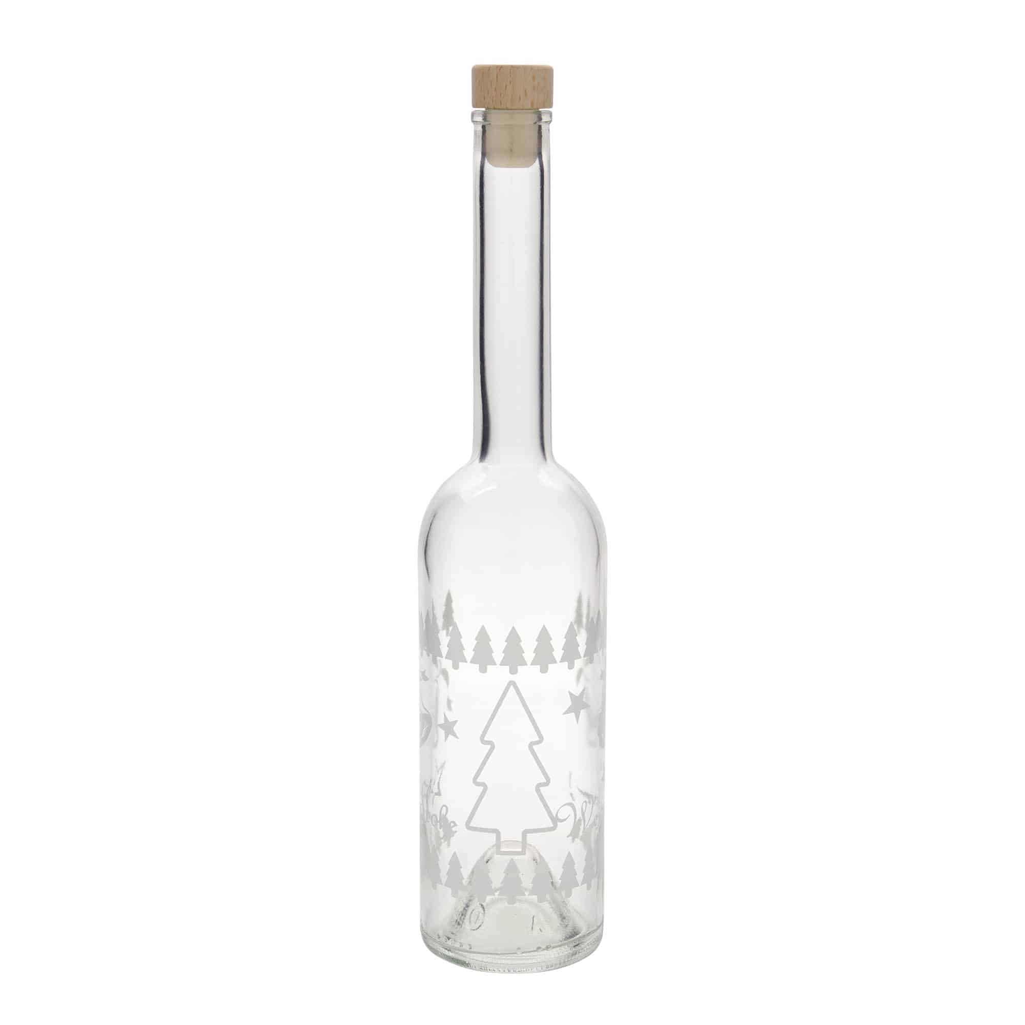 500 ml lasipullo ”Opera”, aihe: Klassinen joulu, suuaukko: korkki