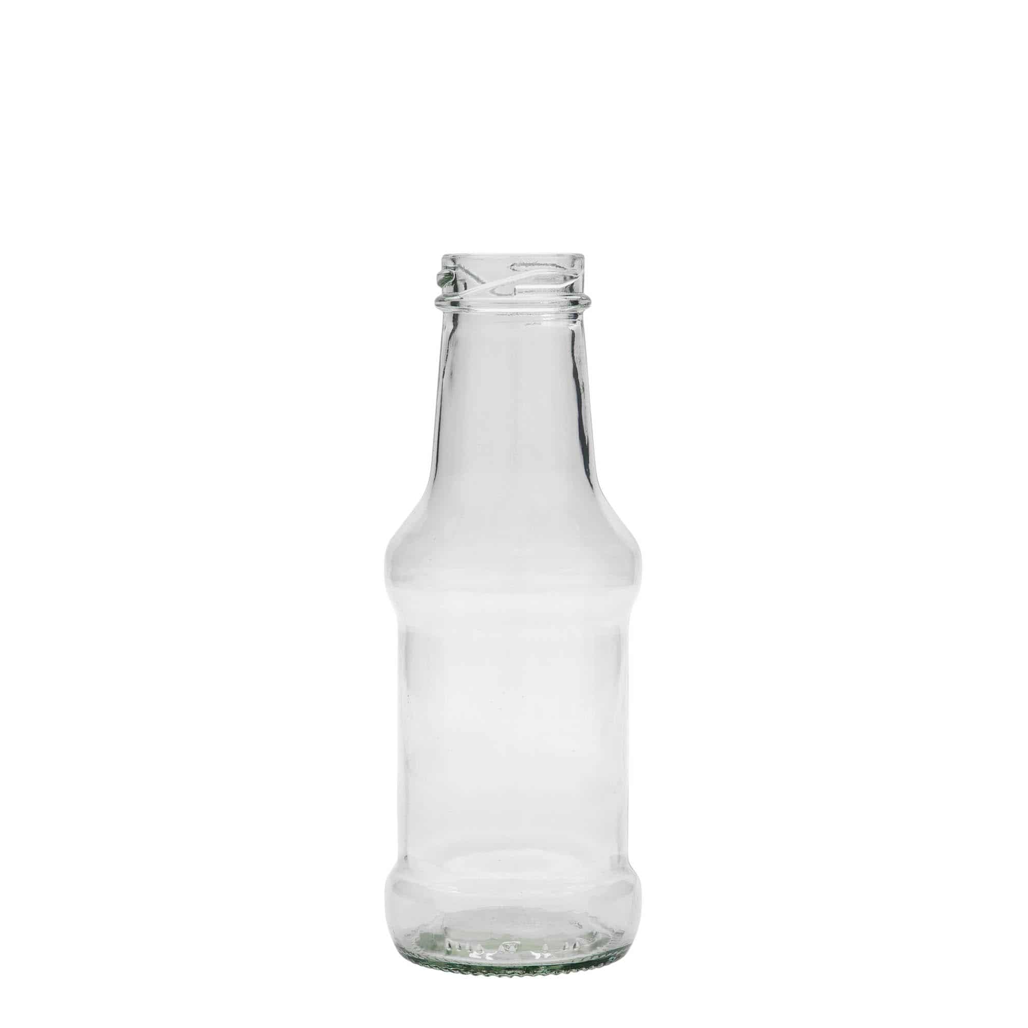 250 ml kastikepullo, lasi, suu: Twist-Off (TO 38) 250 ml kastikepullo, lasi, suu: Twist-Off (TO 38)