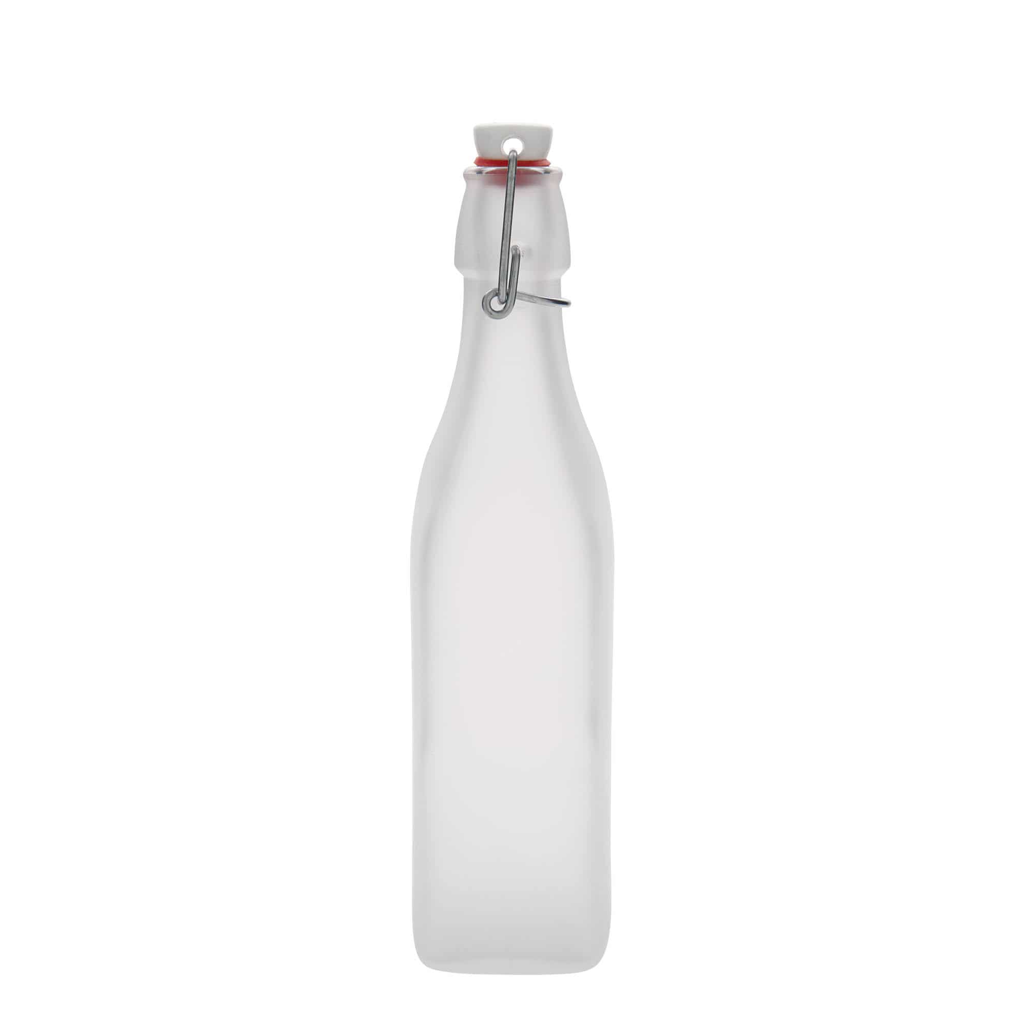 500 ml lasipullo 'Swing, neliö, valk., suu: patenttikorkki 500 ml lasipullo 'Swing, neliö, valk., suu: patenttikorkki