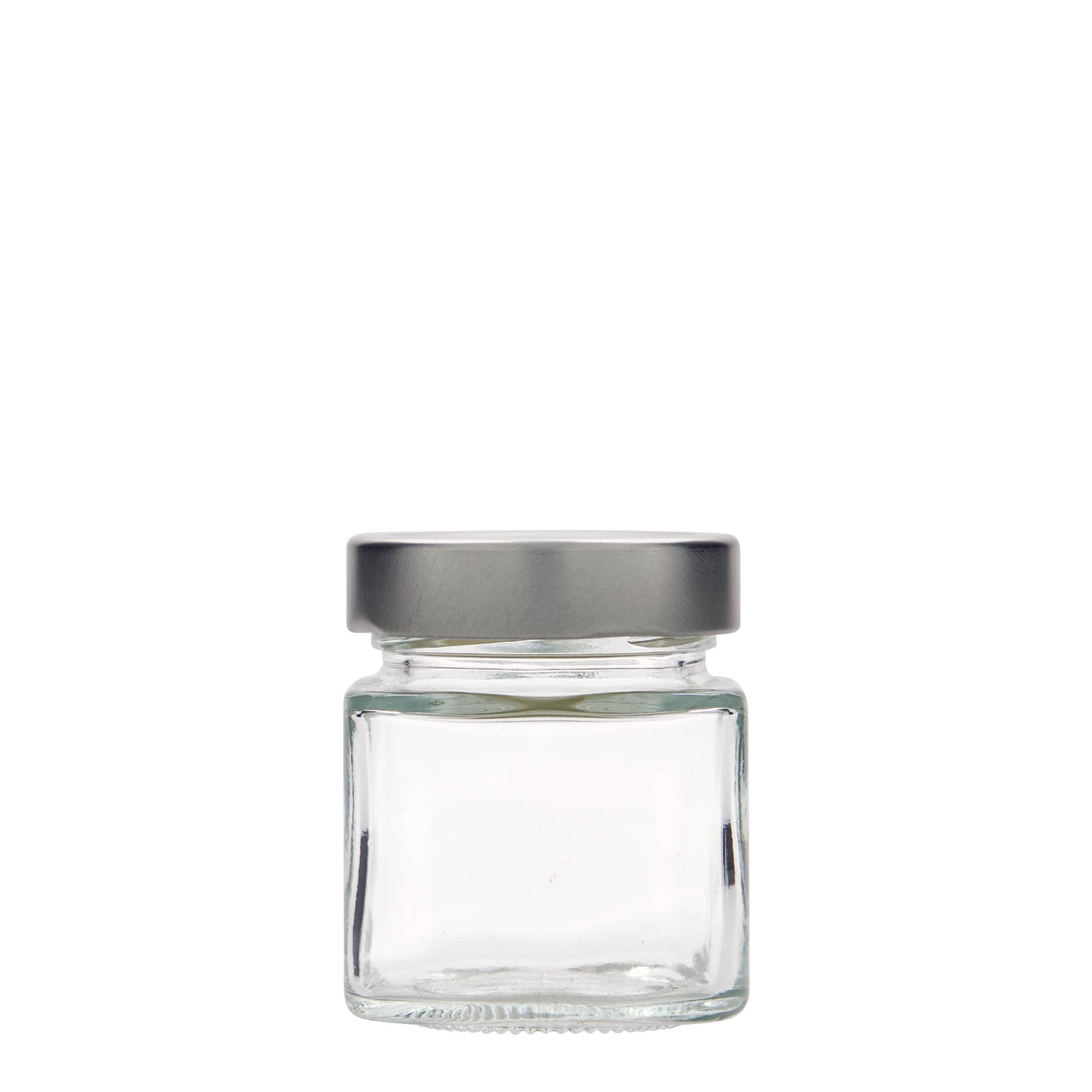 156 ml nelikulmainen lasi 'Funny', suuaukko: Deep-Twist-Off (DTO 58)