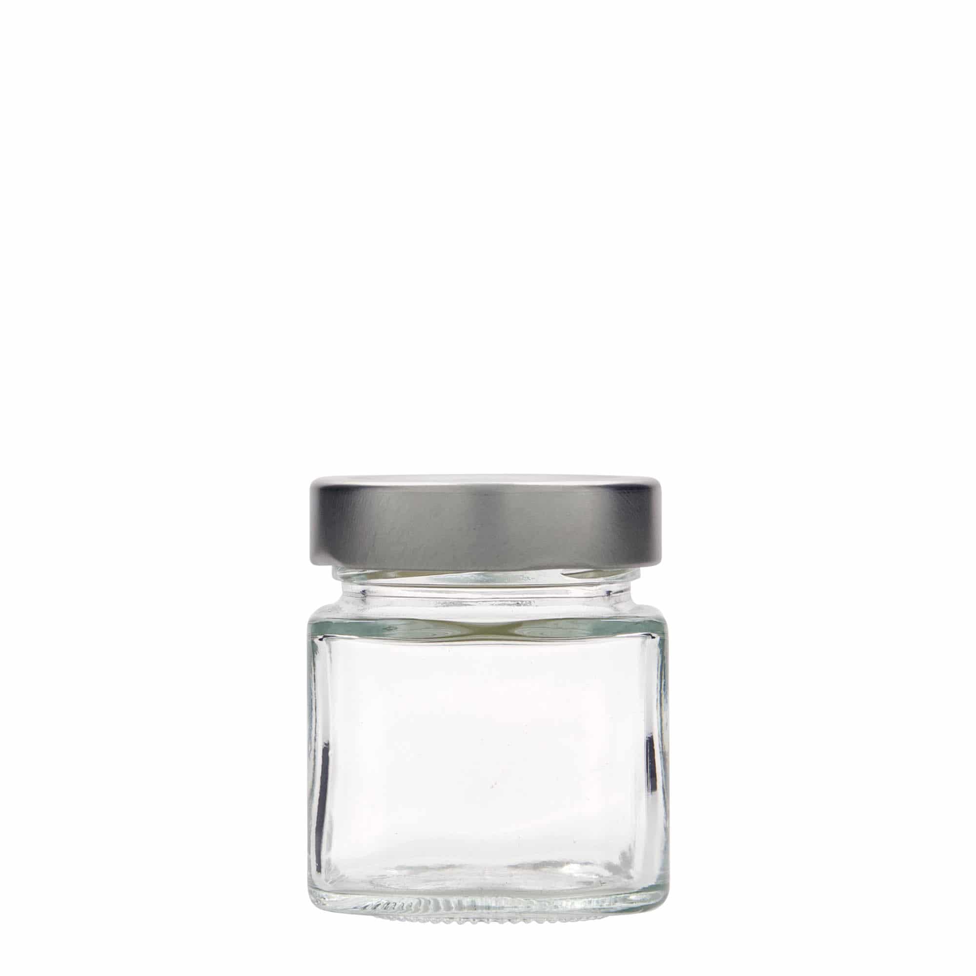 156 ml nelikulmainen lasi ”Funny”, suuaukko: Deep-Twist-off (DTO 58)
