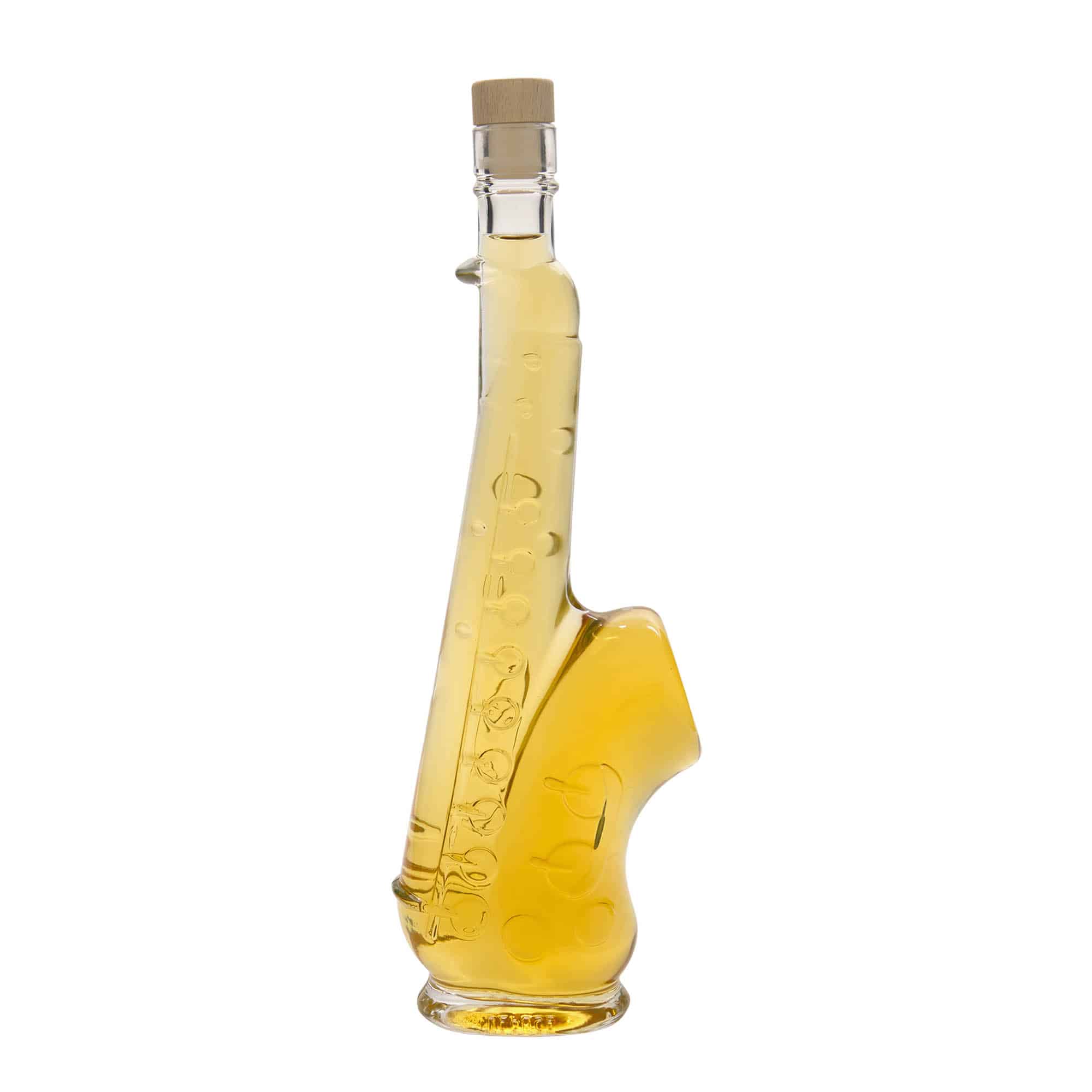 500 ml lasipullo 'Saksofoni', suu: korkki