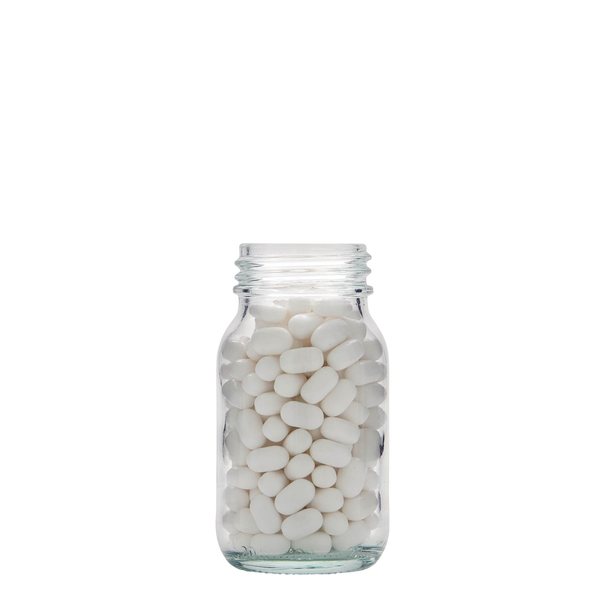 100 ml leveäkaulainen lasi, suuaukon koko: DIN 40 100 ml leveäkaulainen lasi, suuaukon koko: DIN 40