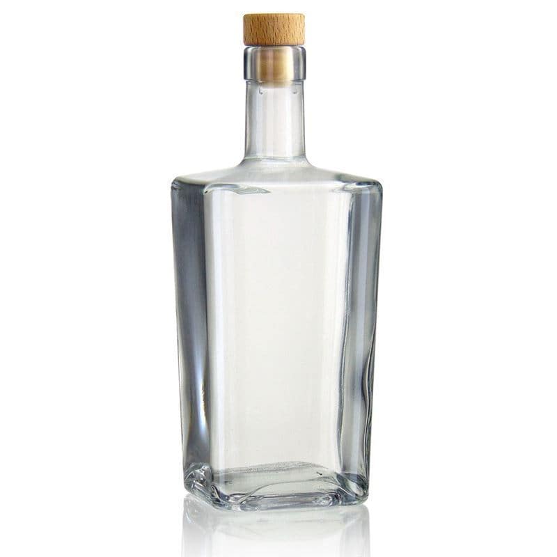 500 ml lasipullo 'Noel', neliö, suu: korkki