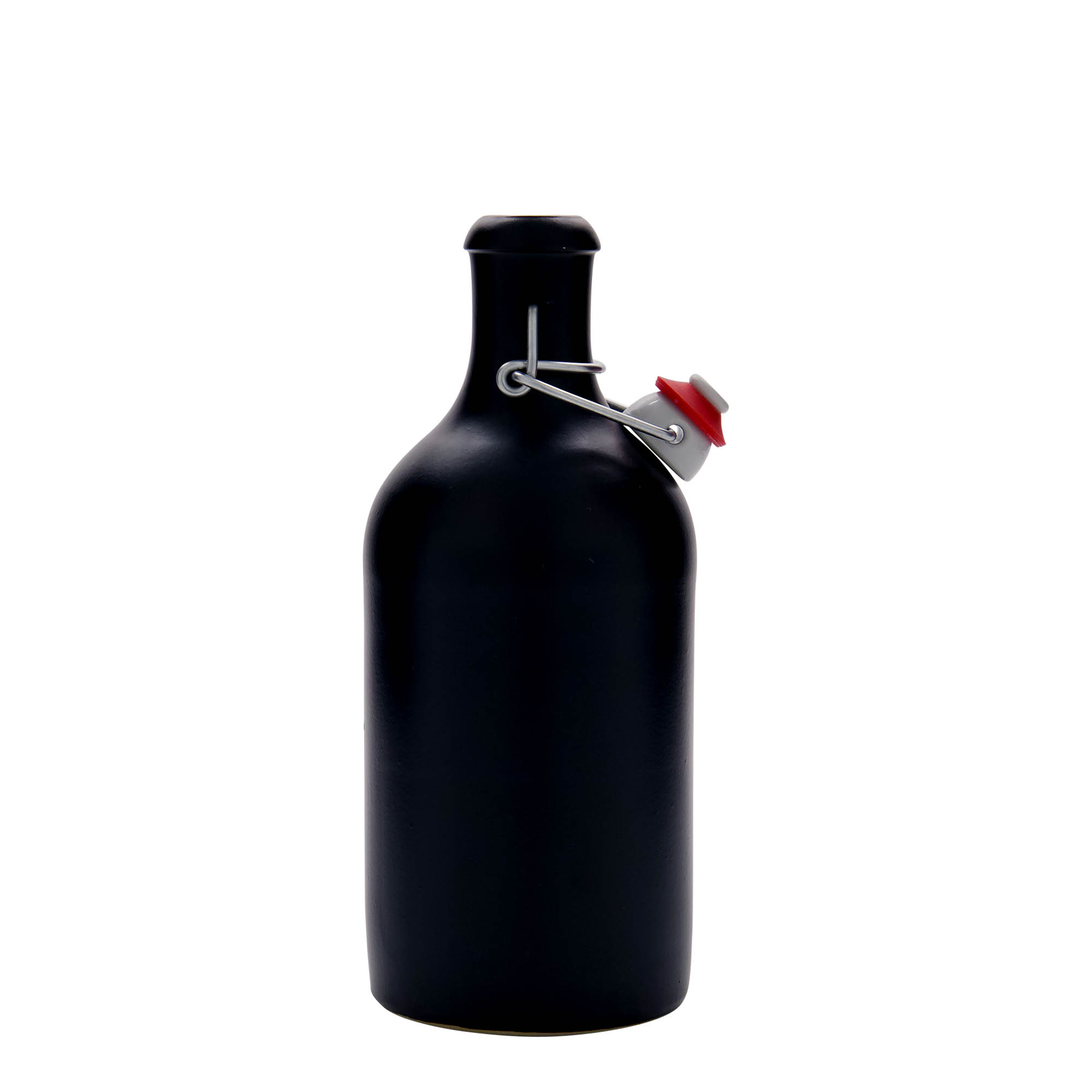 500 ml saviruukku, saviastia, musta, suuaukko: saranakorkki