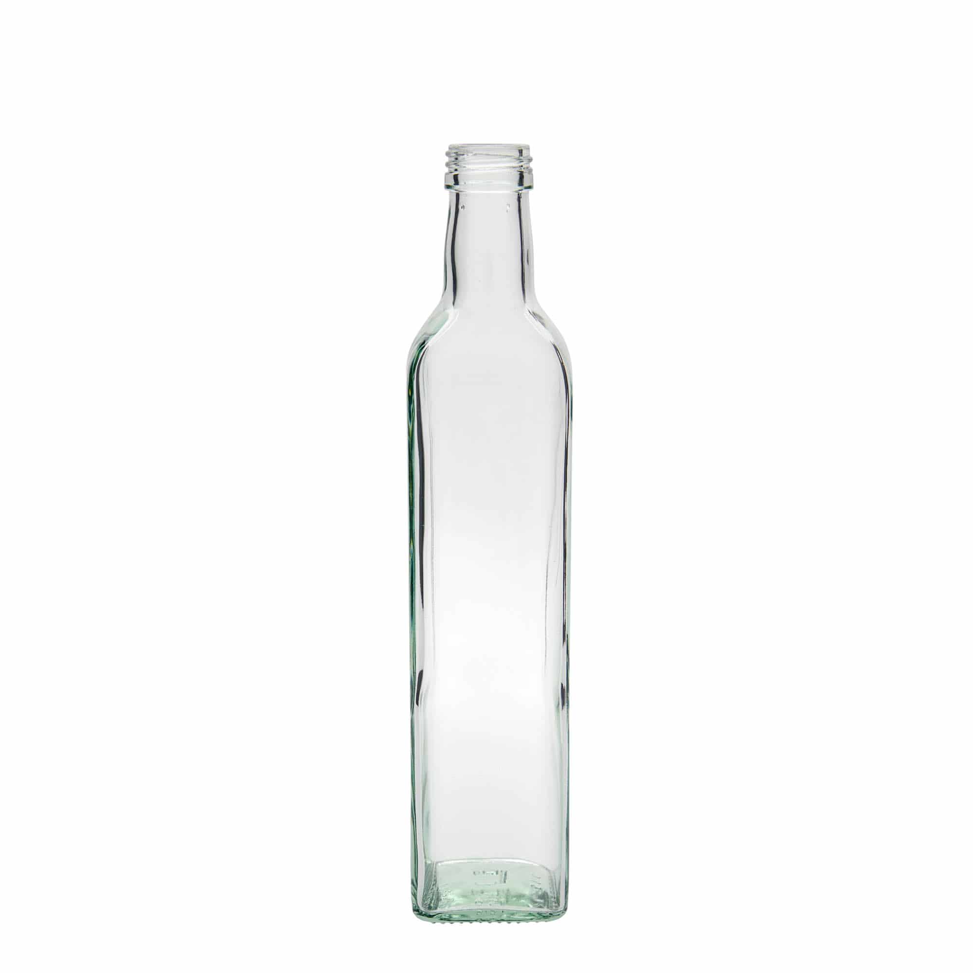 500 ml lasipullo 'Marasca', neliömäinen, suuaukko: PP 31,5