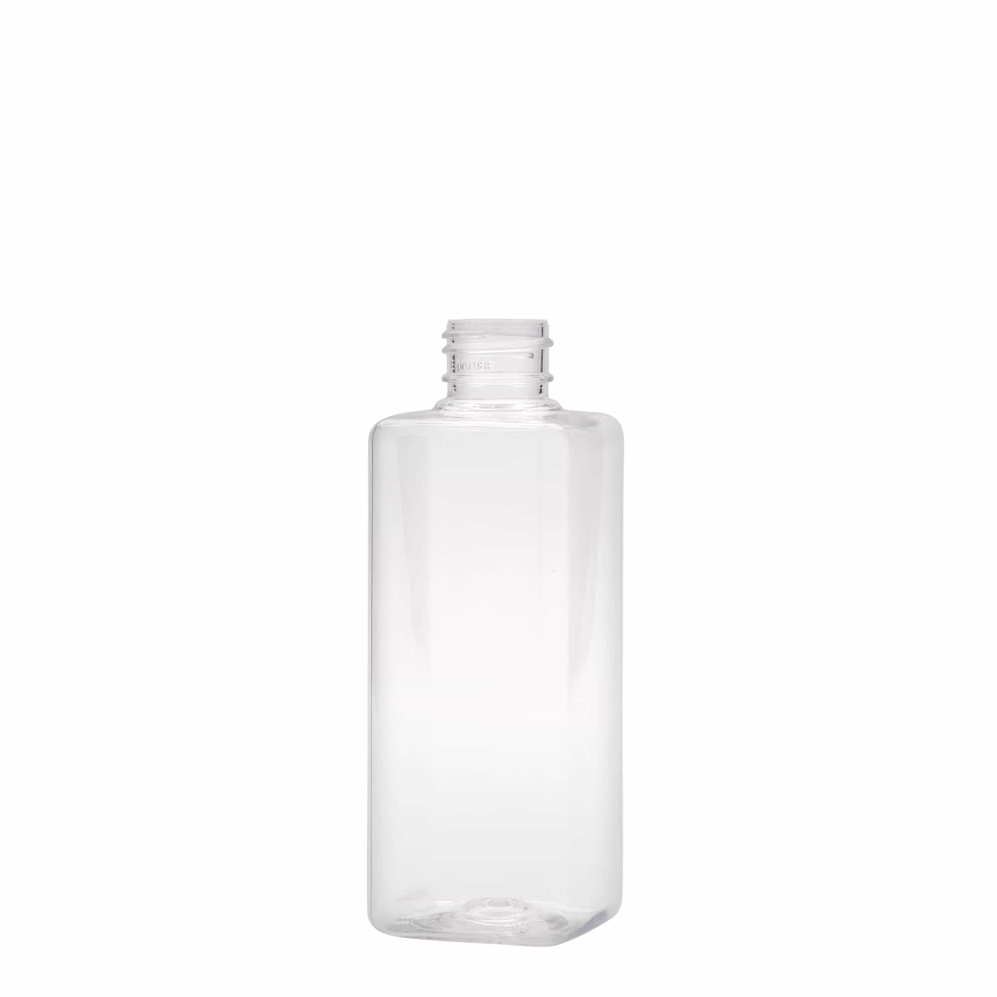 200 ml PET-pullo 'Karl', neliö, muovi, suu: 24/410