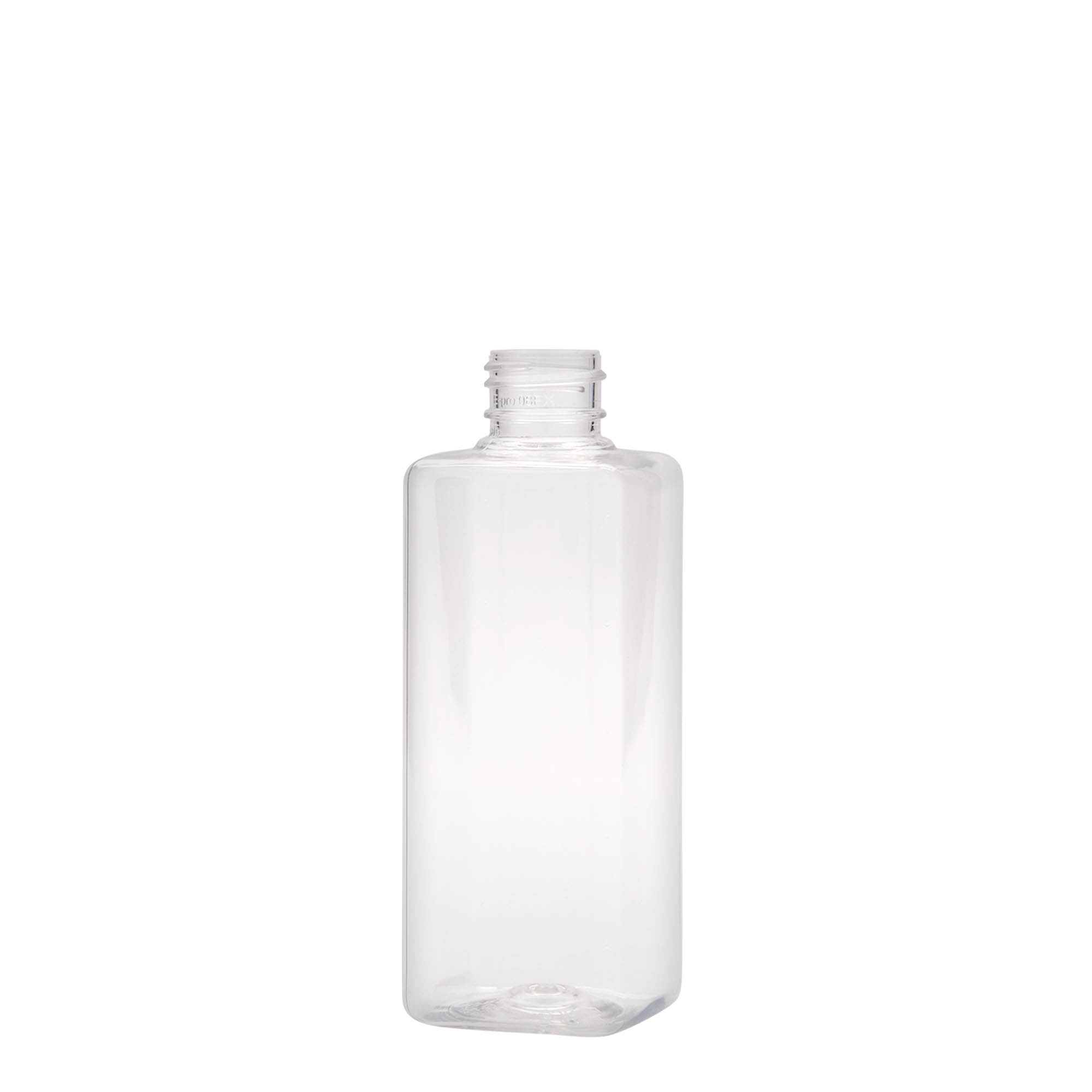 200 ml PET-pullo 'Karl', neliö, muovi, suuaukko: 24/410 200 ml PET-pullo 'Karl', neliö, muovi, suuaukko: 24/410