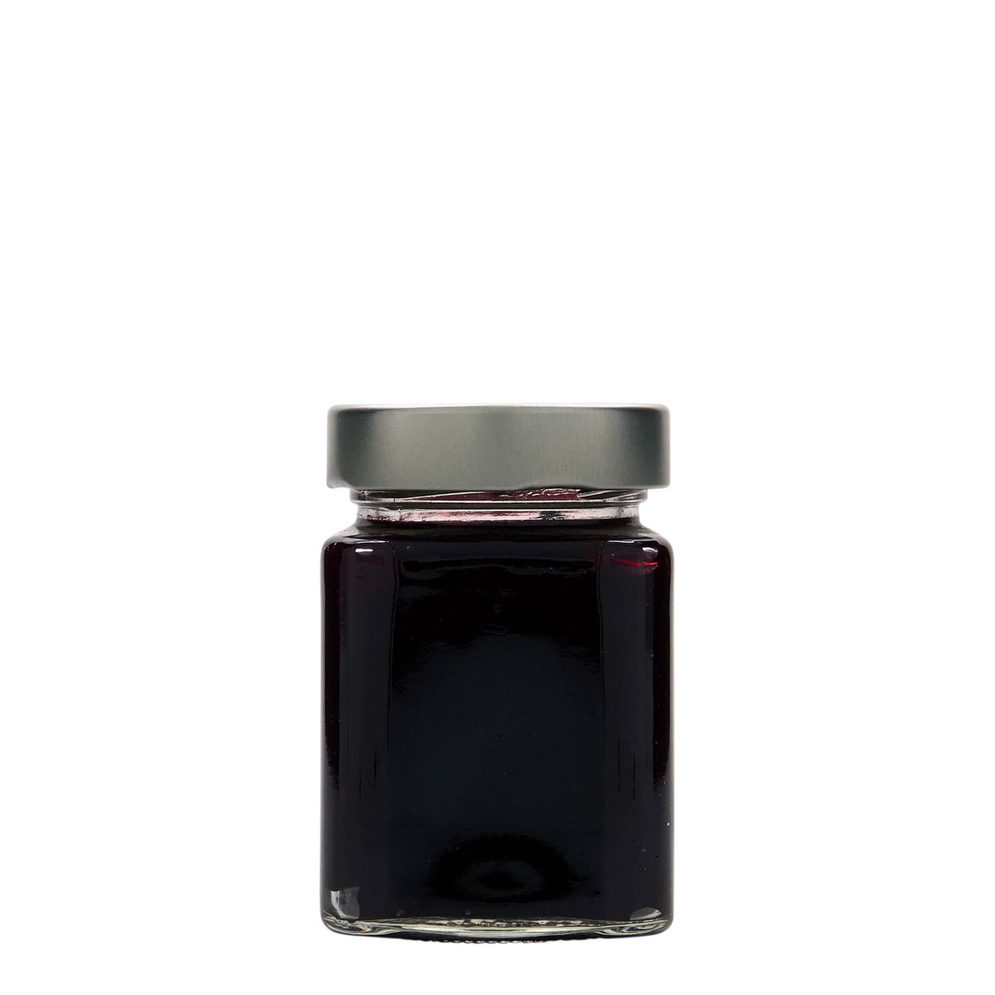 212 ml nelikulmainen lasi 'Funny', suuaukko: Deep-Twist-Off (DTO 58)
